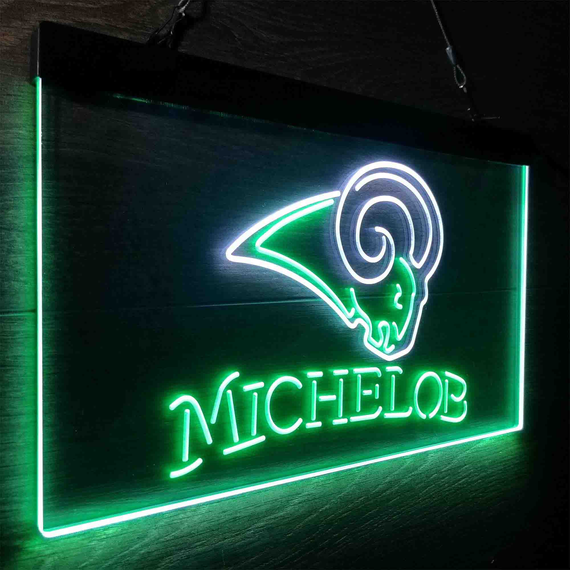 Michelob Bar Los Angeles Rams Est. 1937 Neon-Like LED Sign - Image 24