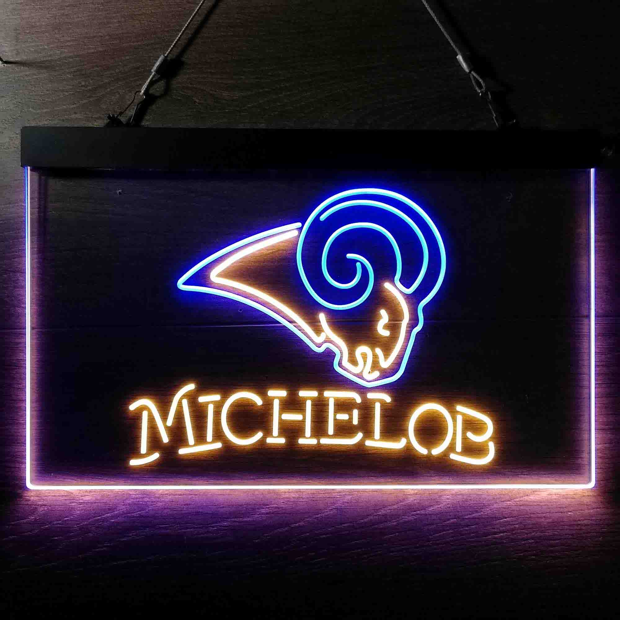 Michelob Bar Los Angeles Rams Est. 1937 Neon-Like LED Sign - Image 4
