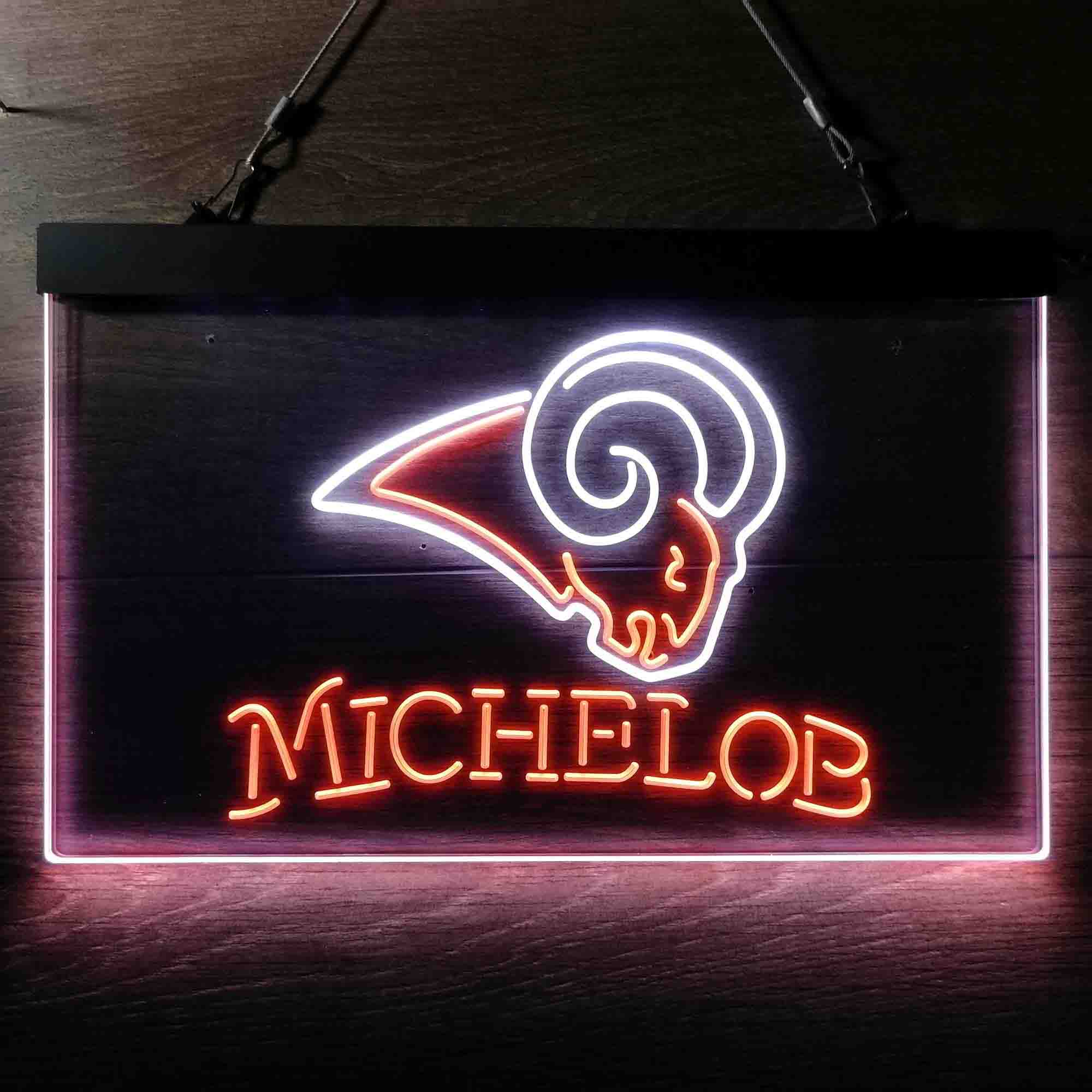 Michelob Bar Los Angeles Rams Est. 1937 Neon-Like LED Sign - Image 8