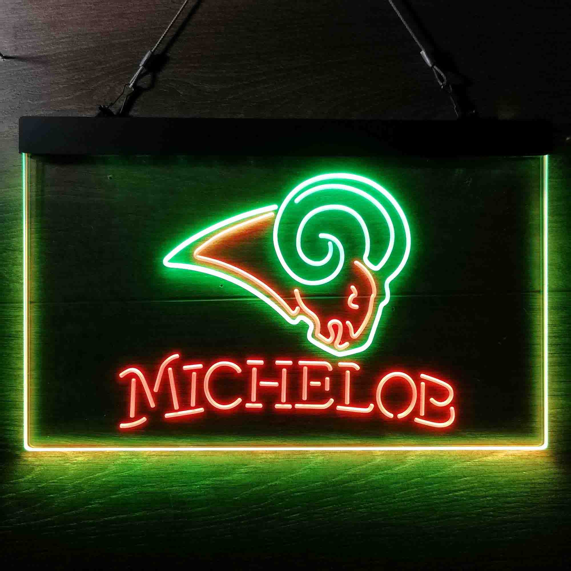 Michelob Bar Los Angeles Rams Est. 1937 Neon-Like LED Sign - Image 9