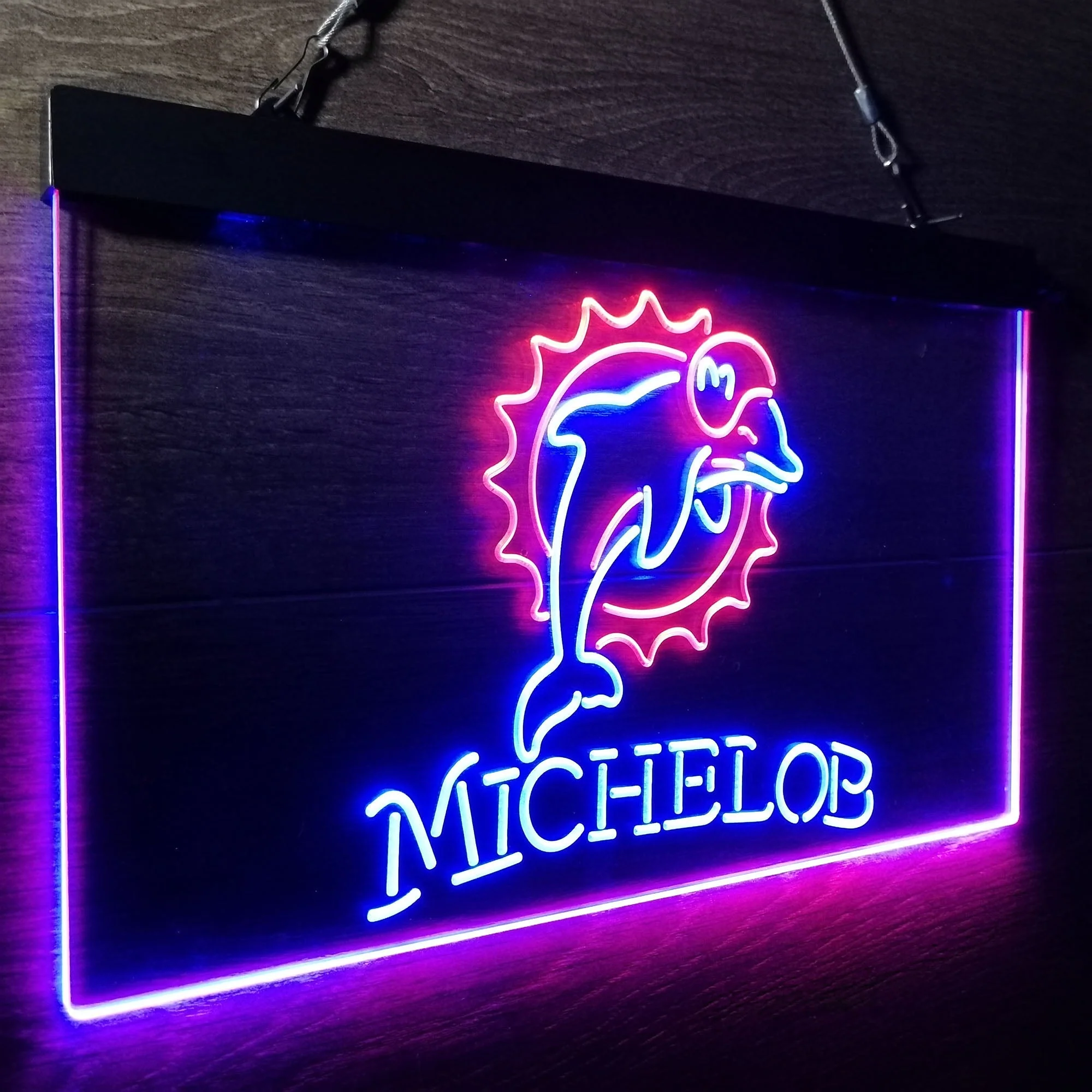 Michelob Bar Miami Dolphins Est. 1966 Neon-Like LED Sign - Image 16