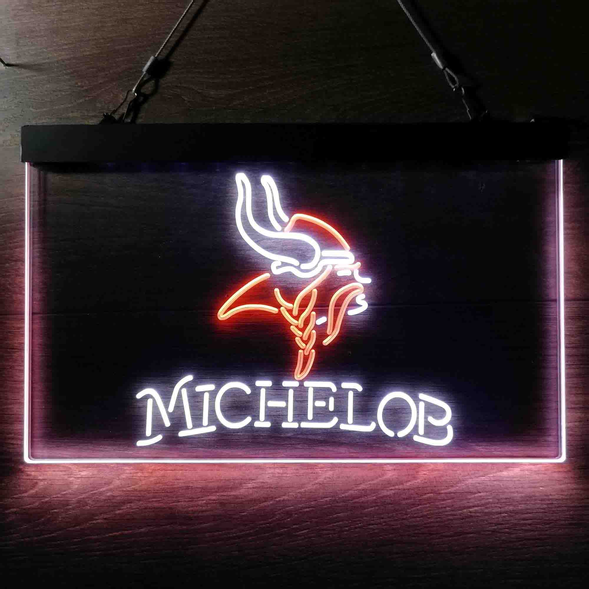 Michelob Bar Minnesota Vikings Est. 1961 Neon-Like LED Sign