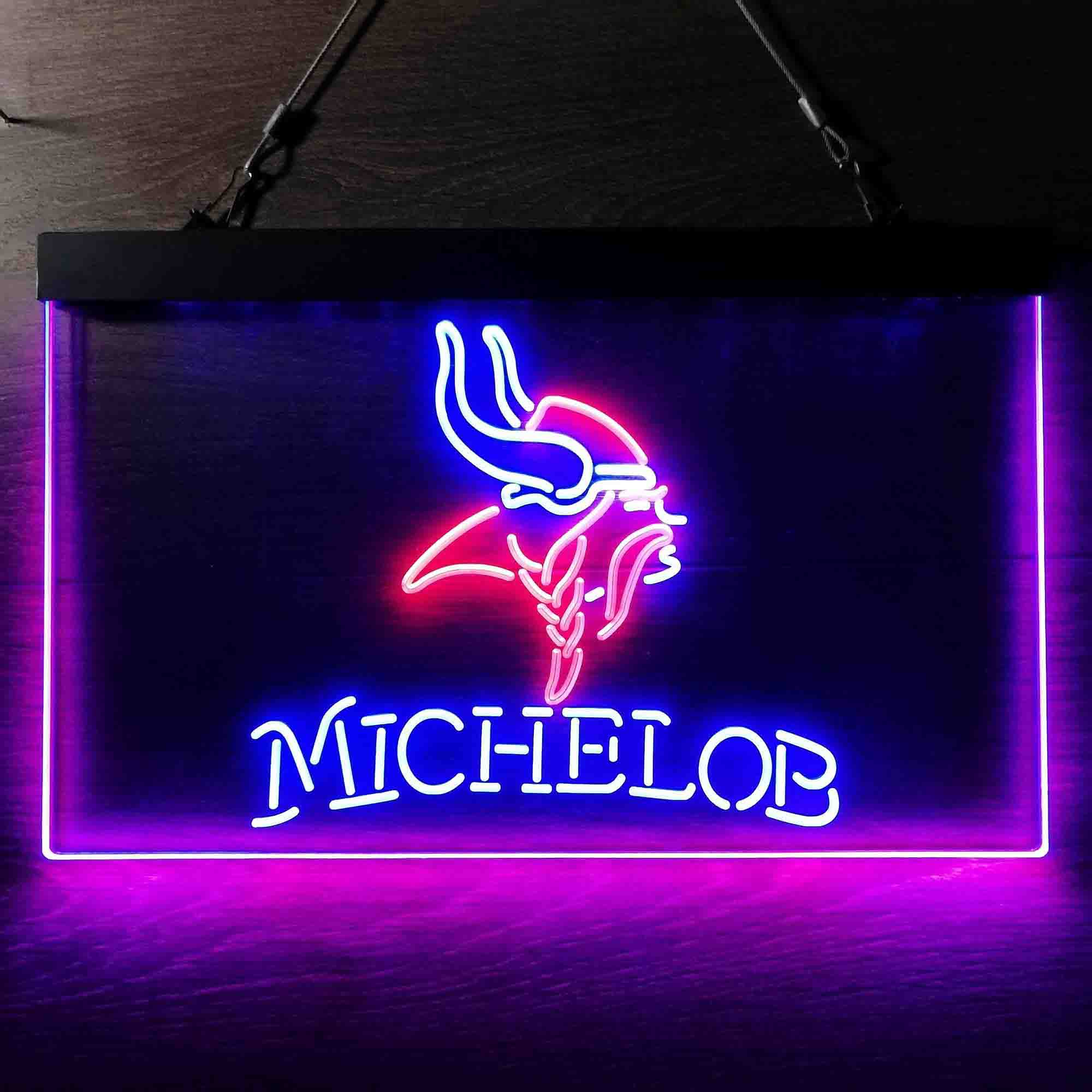 Michelob Bar Minnesota Vikings Est. 1961 Neon-Like LED Sign - Image 10