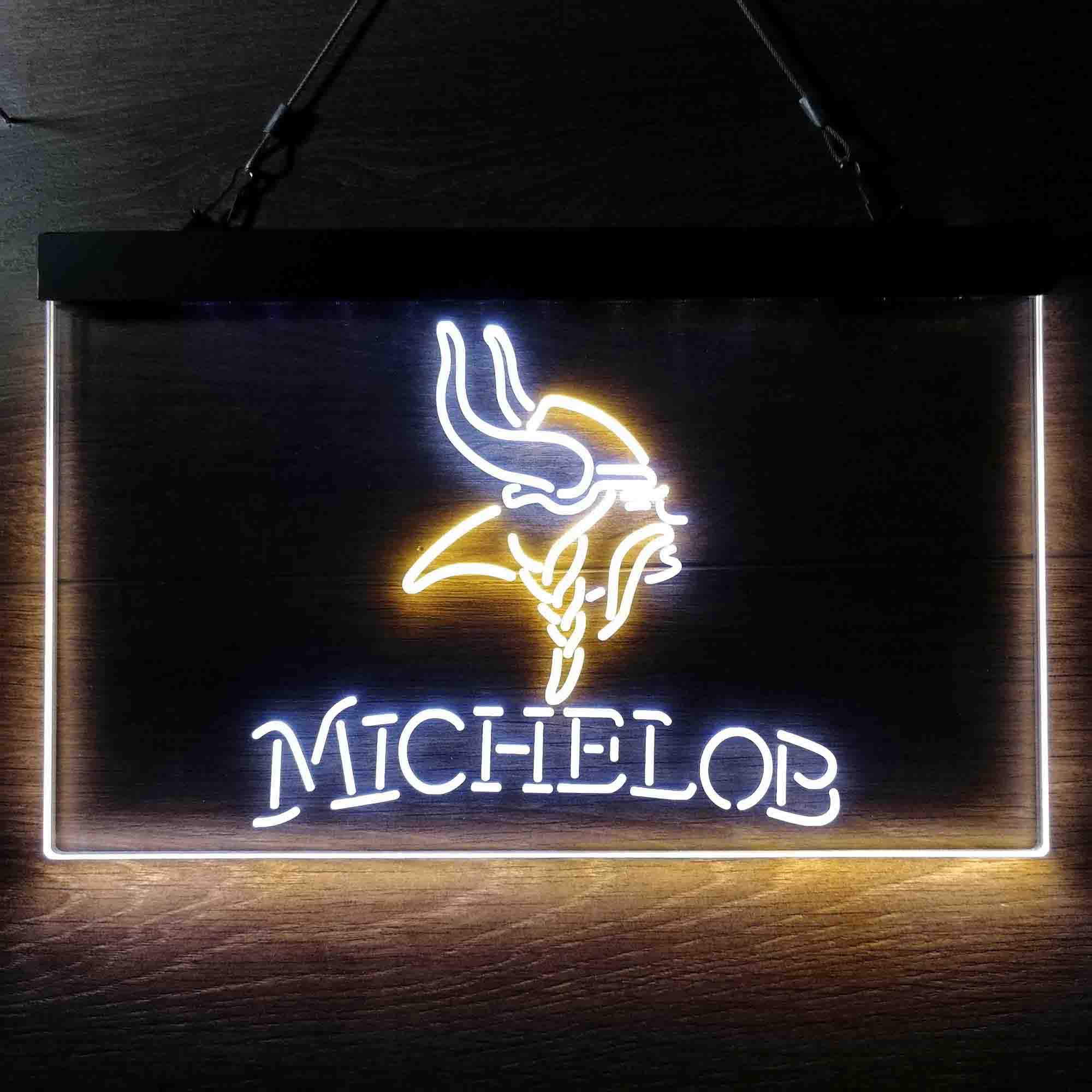 Michelob Bar Minnesota Vikings Est. 1961 Neon-Like LED Sign - Image 12