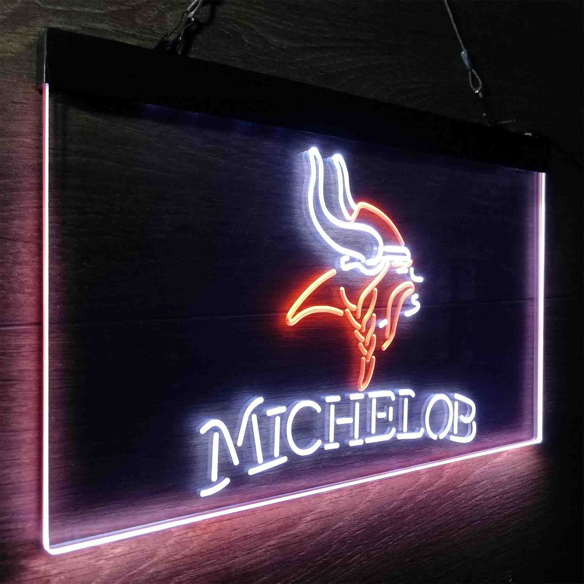 Michelob Bar Minnesota Vikings Est. 1961 Neon-Like LED Sign - Image 14