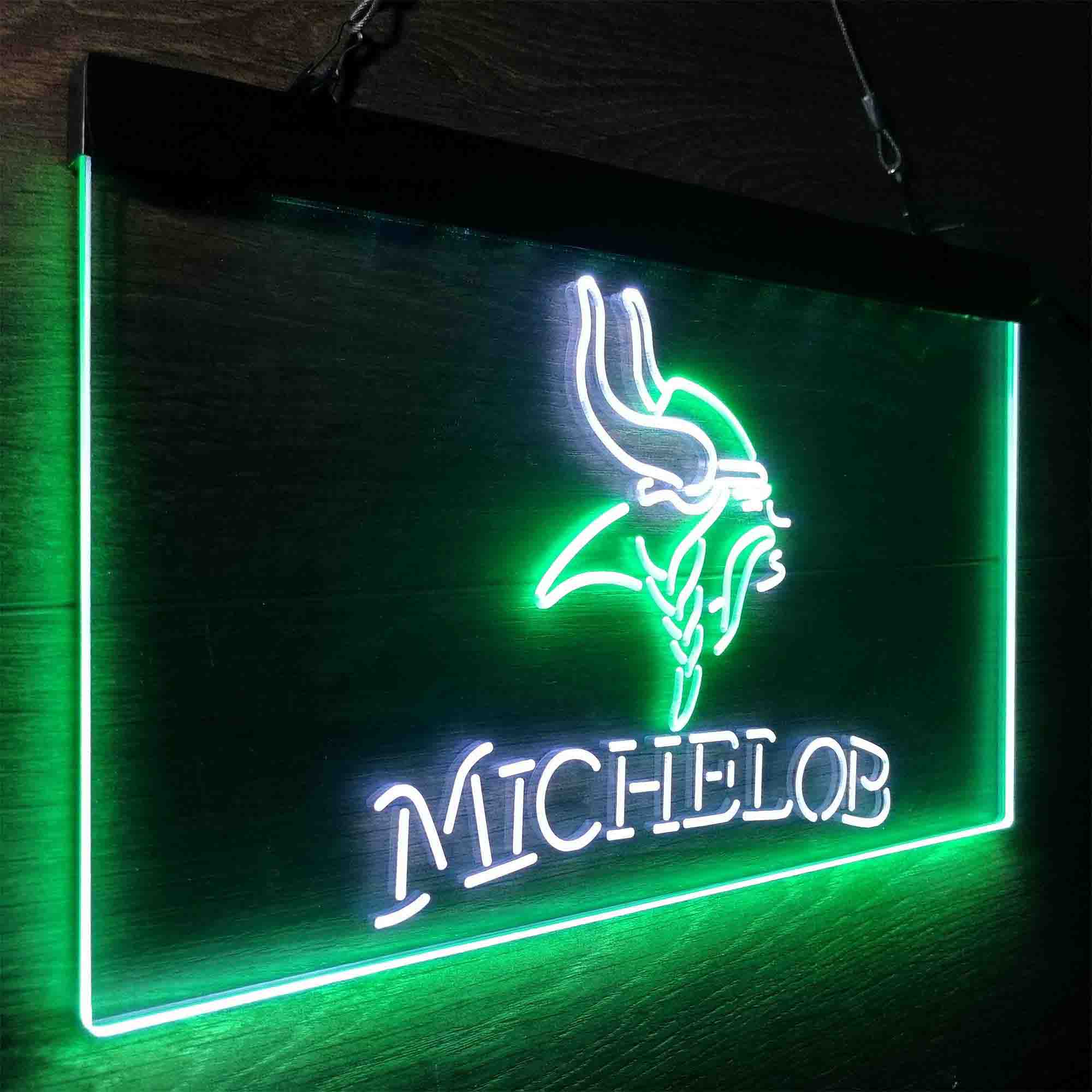 Michelob Bar Minnesota Vikings Est. 1961 Neon-Like LED Sign - Image 17