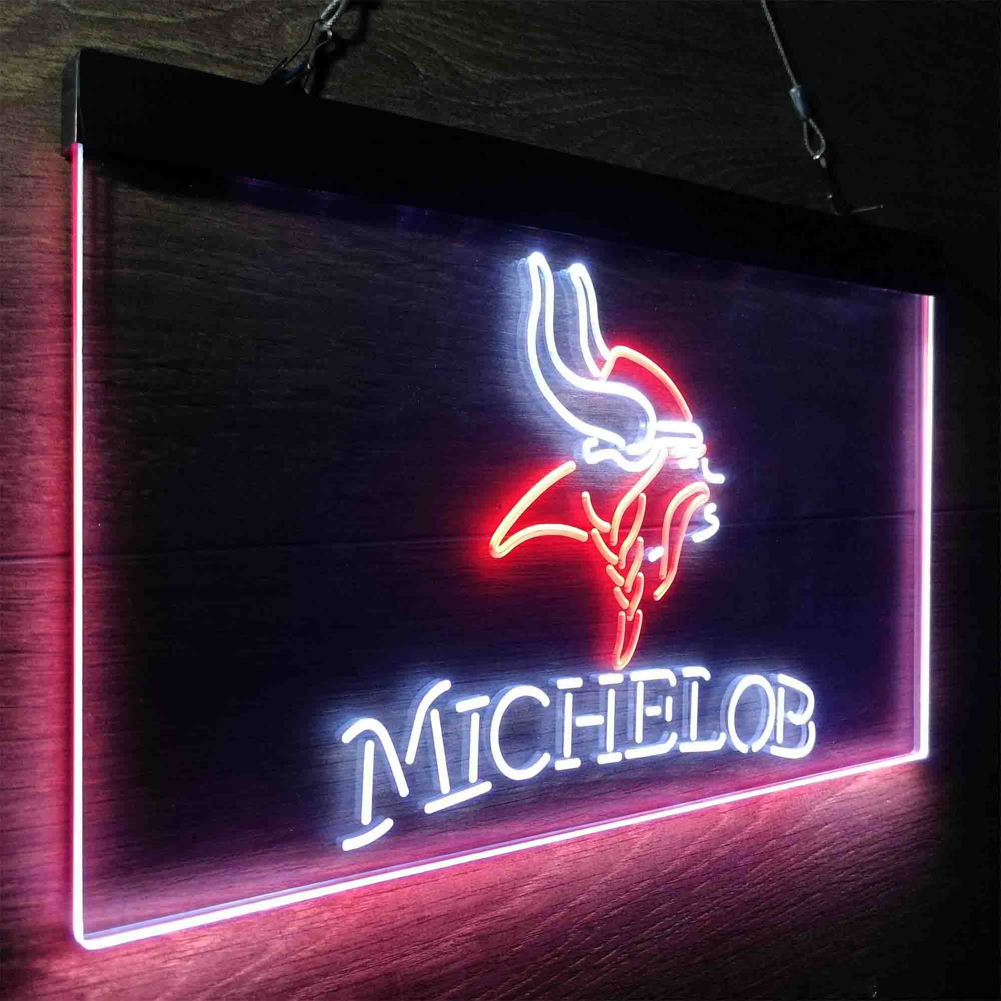Michelob Bar Minnesota Vikings Est. 1961 Neon-Like LED Sign - Image 18