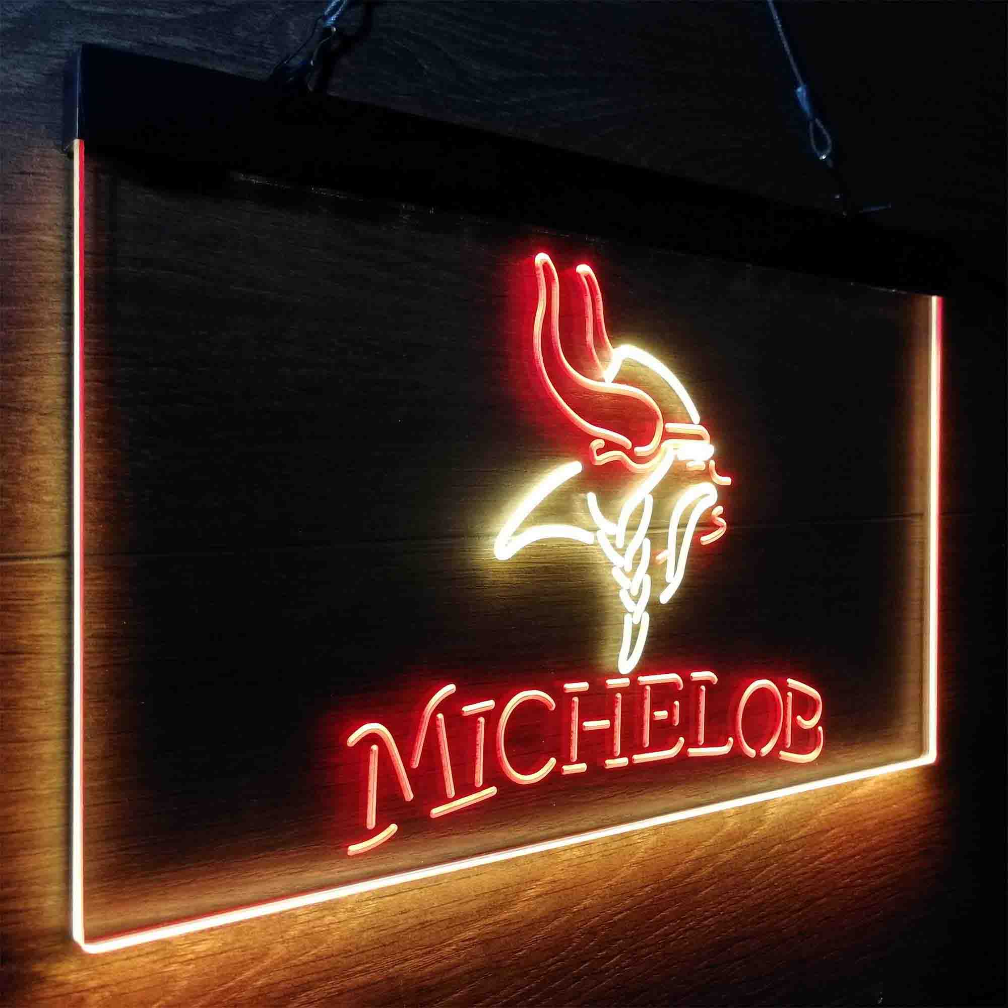 Michelob Bar Minnesota Vikings Est. 1961 Neon-Like LED Sign - Image 19