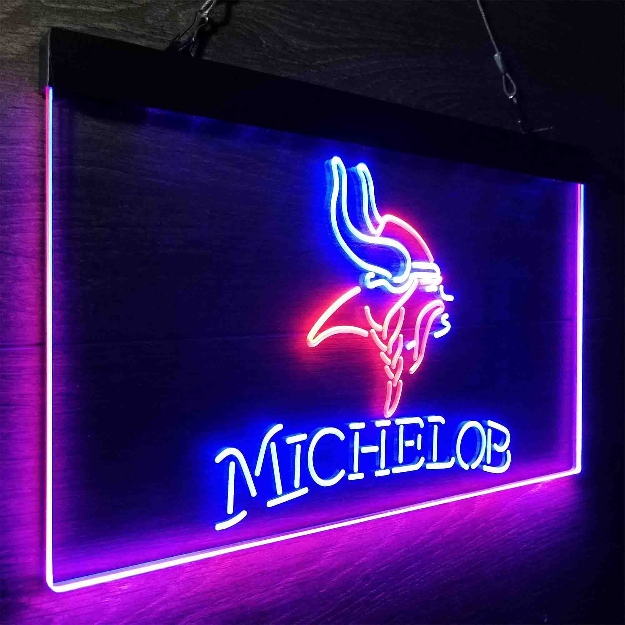 Michelob Bar Minnesota Vikings Est. 1961 Neon-Like LED Sign - Image 23