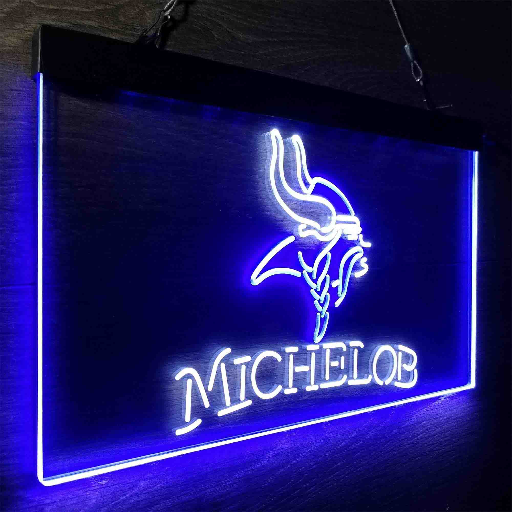Michelob Bar Minnesota Vikings Est. 1961 Neon-Like LED Sign - Image 24