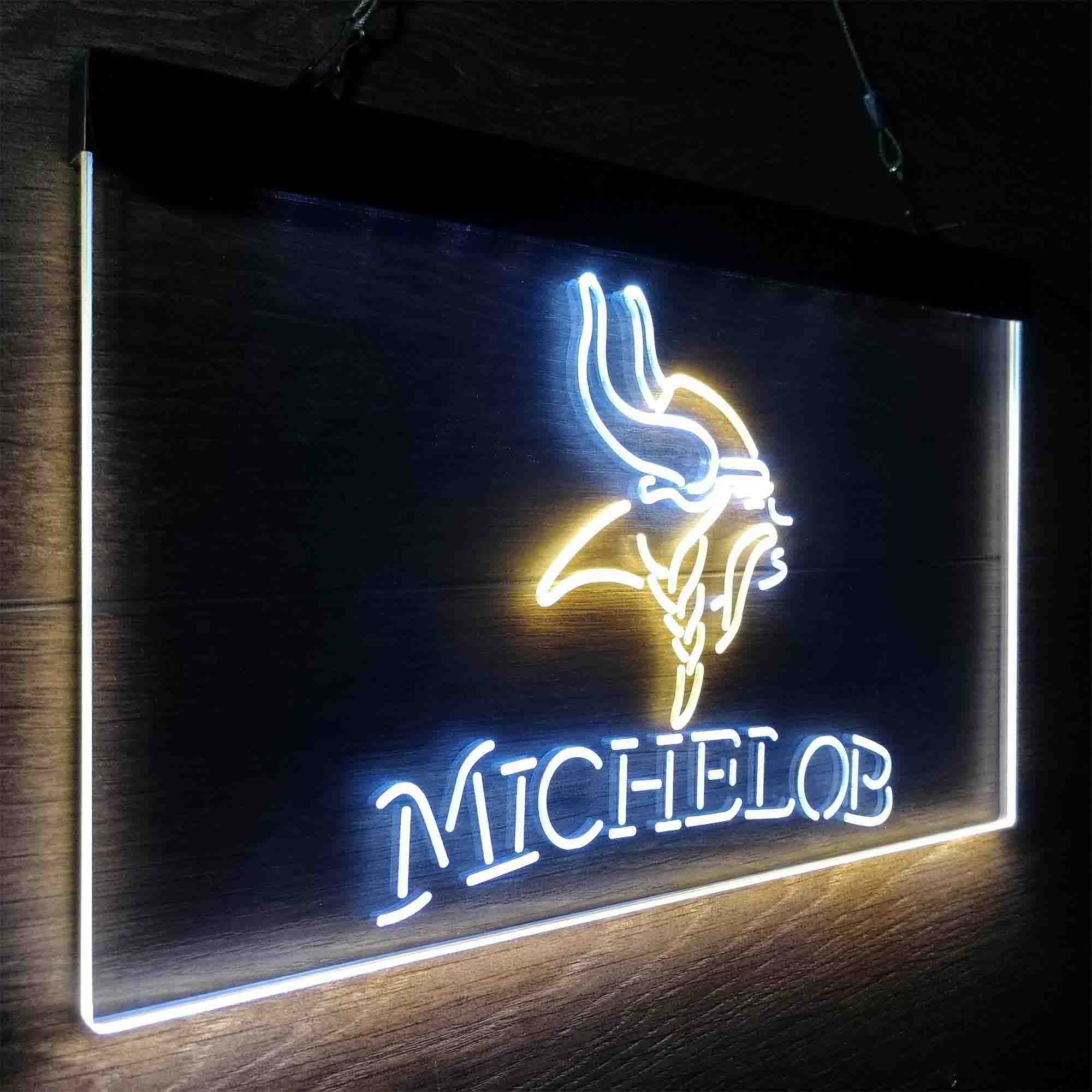 Michelob Bar Minnesota Vikings Est. 1961 Neon-Like LED Sign - Image 25