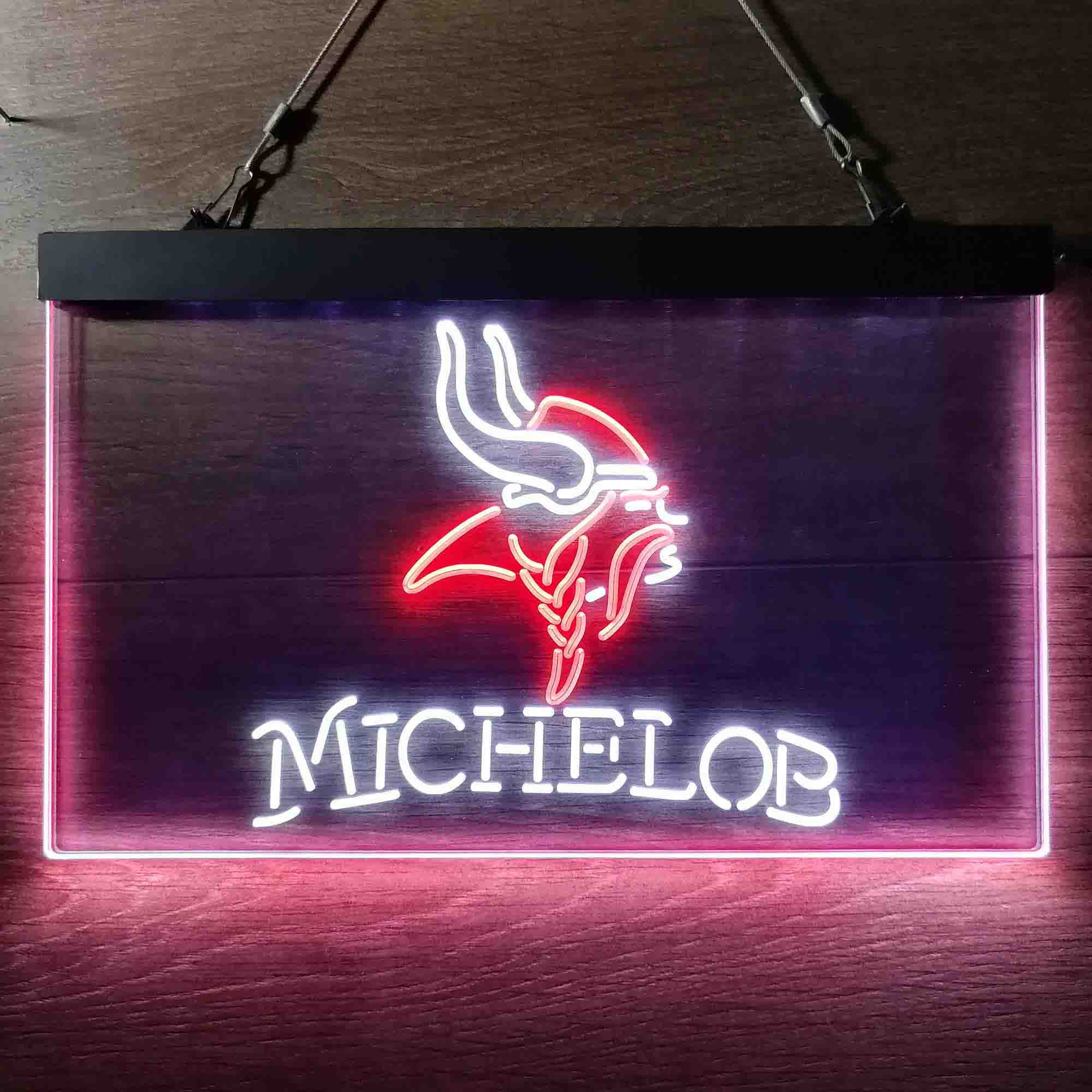 Michelob Bar Minnesota Vikings Est. 1961 Neon-Like LED Sign - Image 5