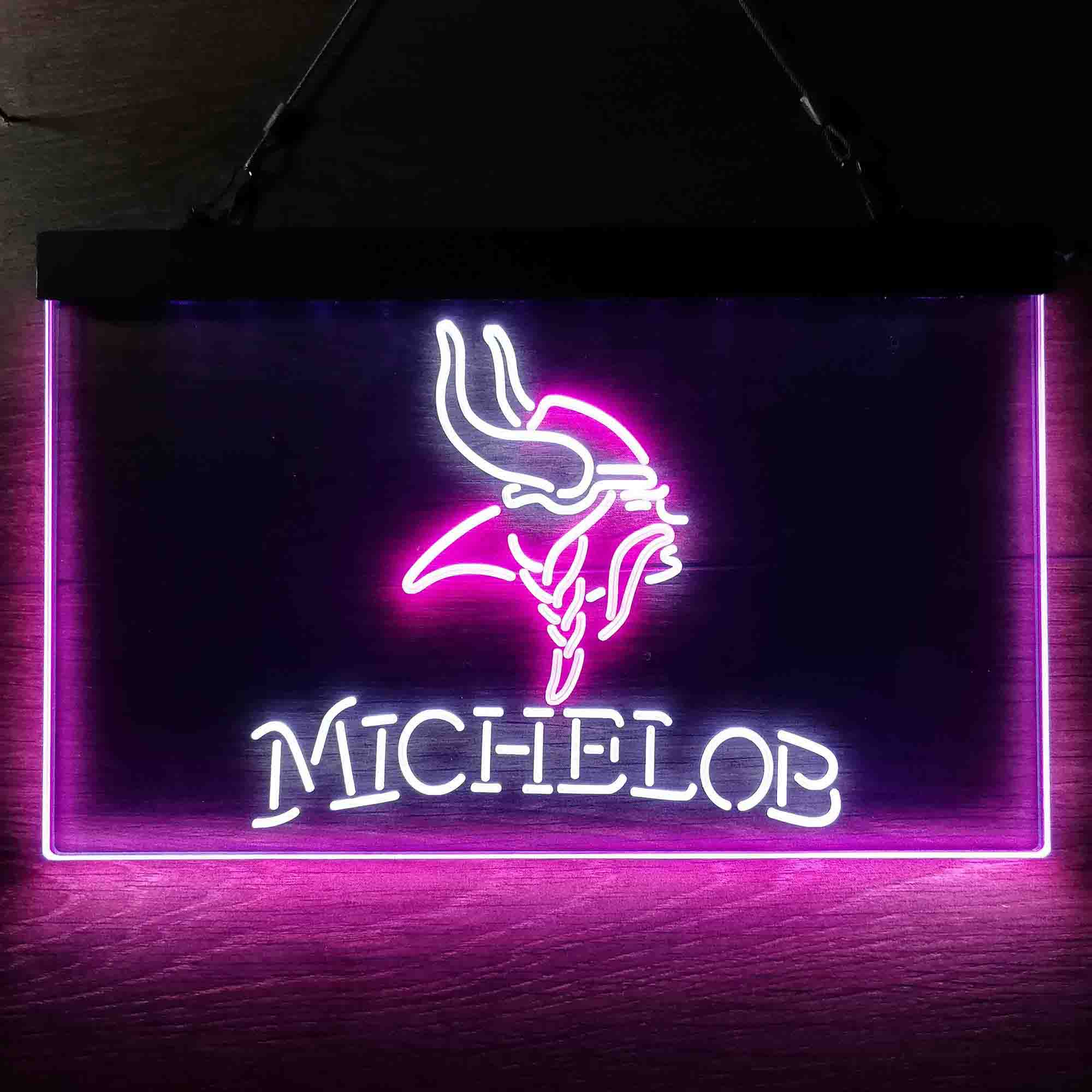 Michelob Bar Minnesota Vikings Est. 1961 Neon-Like LED Sign - Image 8