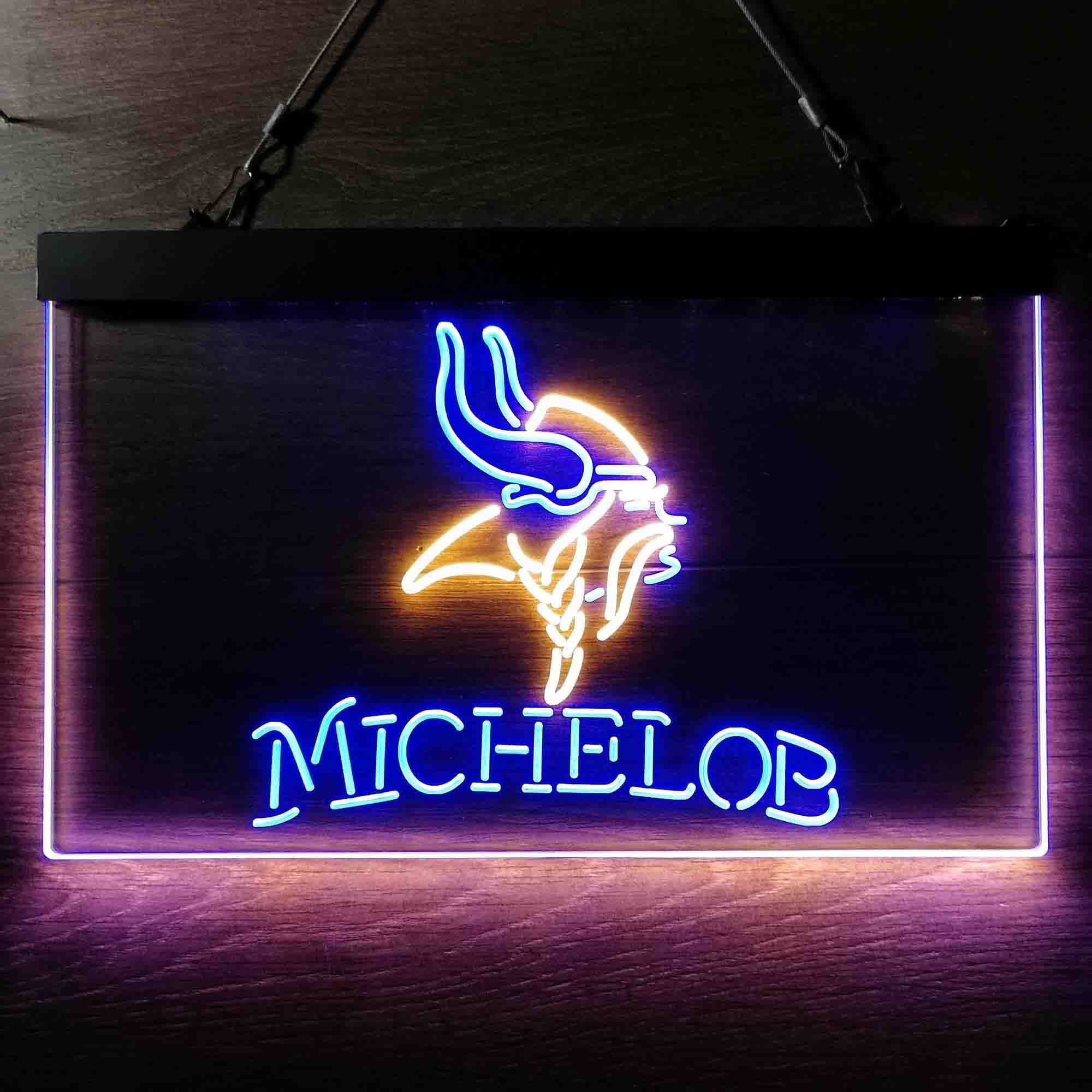 Michelob Bar Minnesota Vikings Est. 1961 Neon-Like LED Sign - Image 9