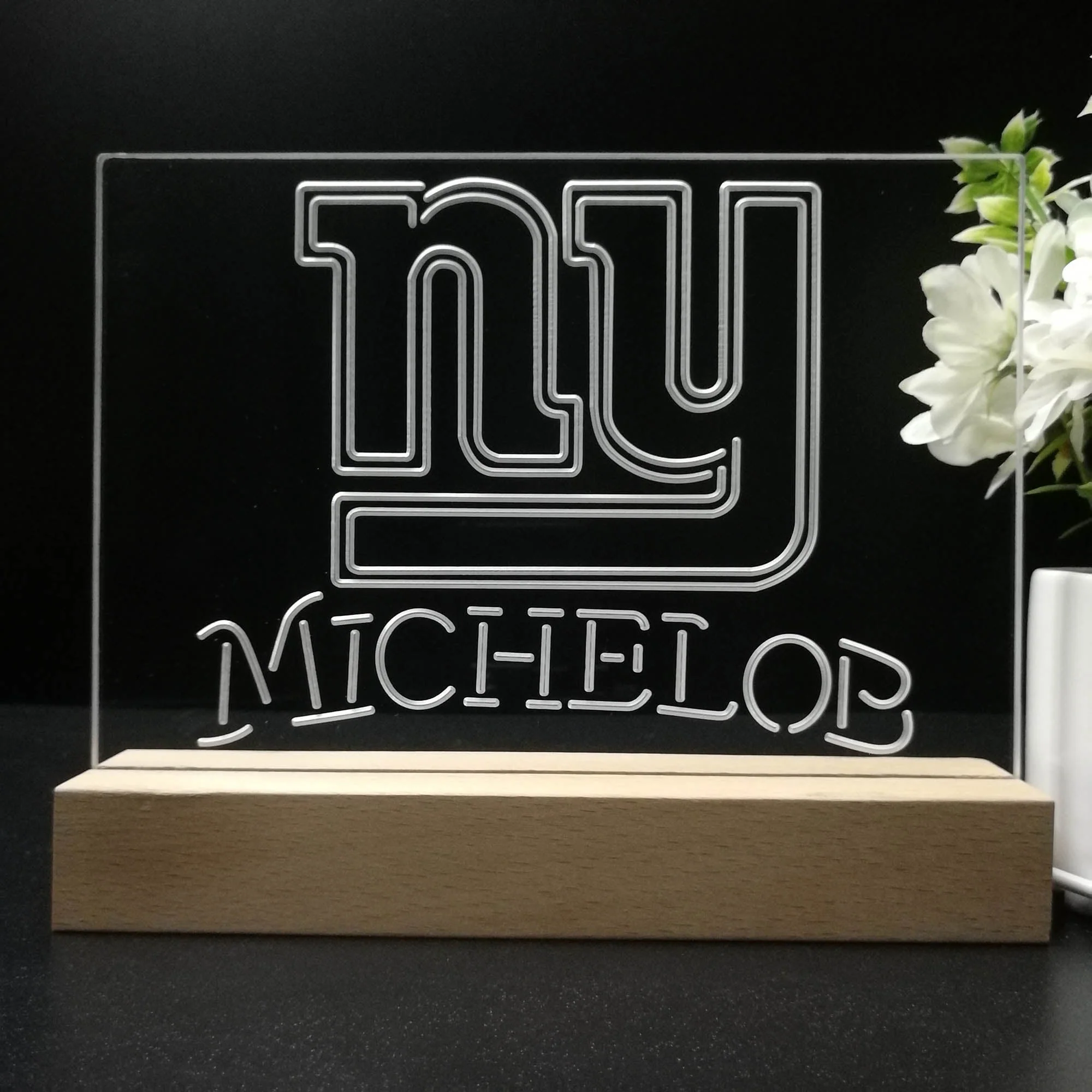 Michelob Bar New York Giants 3D Illusion Night Light Desk Lamp - Image 8