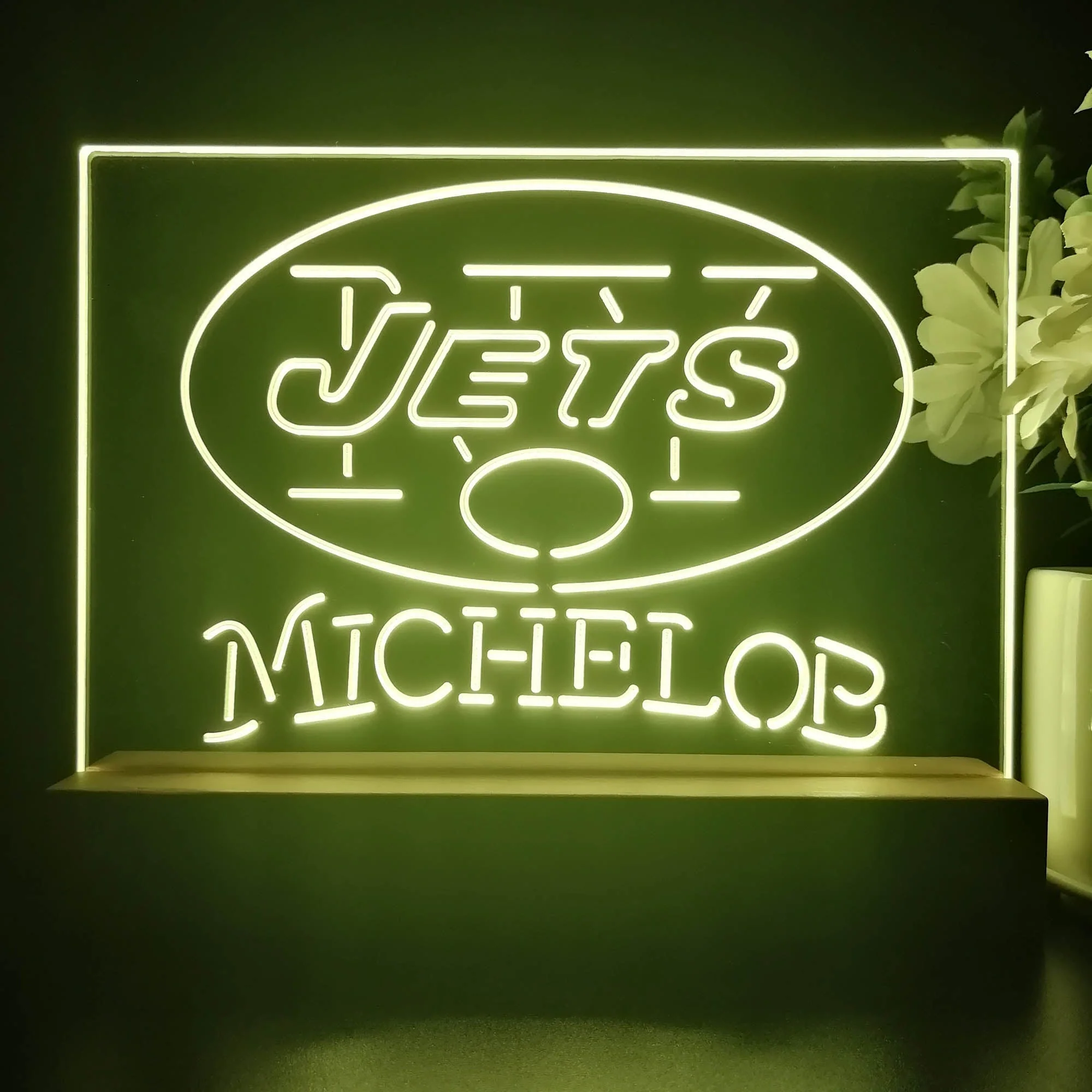 Michelob Bar New York Jets 3D Illusion Night Light Desk Lamp - Image 4