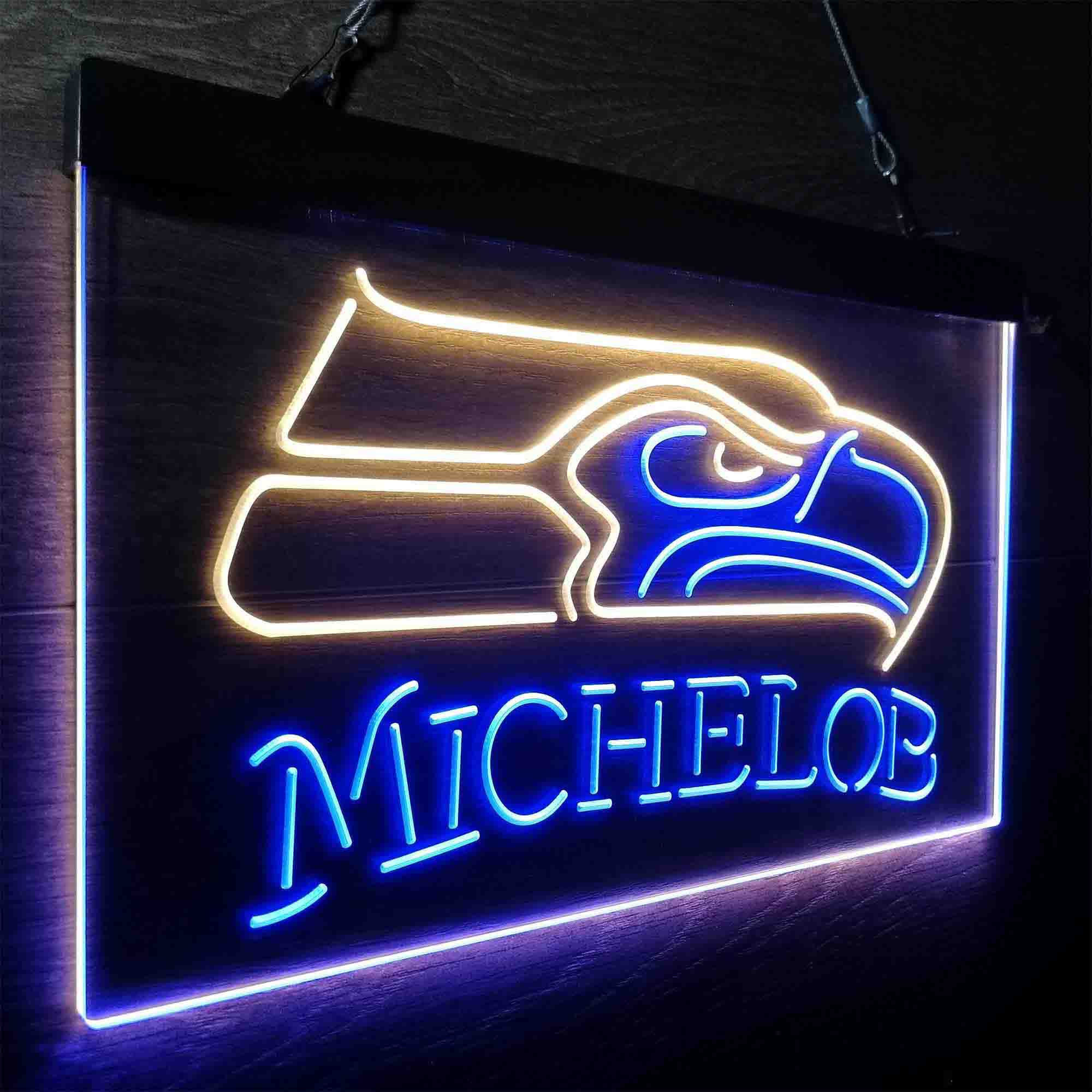 Michelob Bar Seattle Seahawks Est. 1976 Neon-Like LED Sign - Image 15