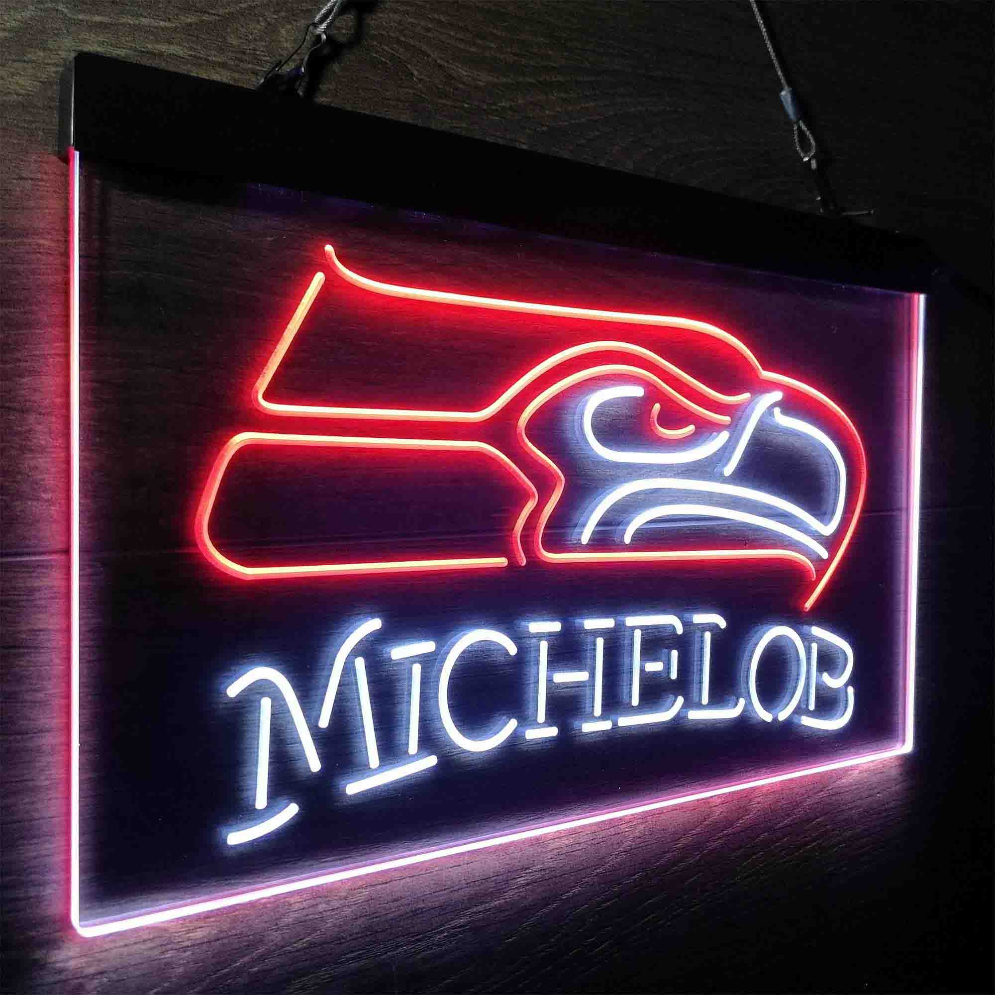 Michelob Bar Seattle Seahawks Est. 1976 Neon-Like LED Sign - Image 16