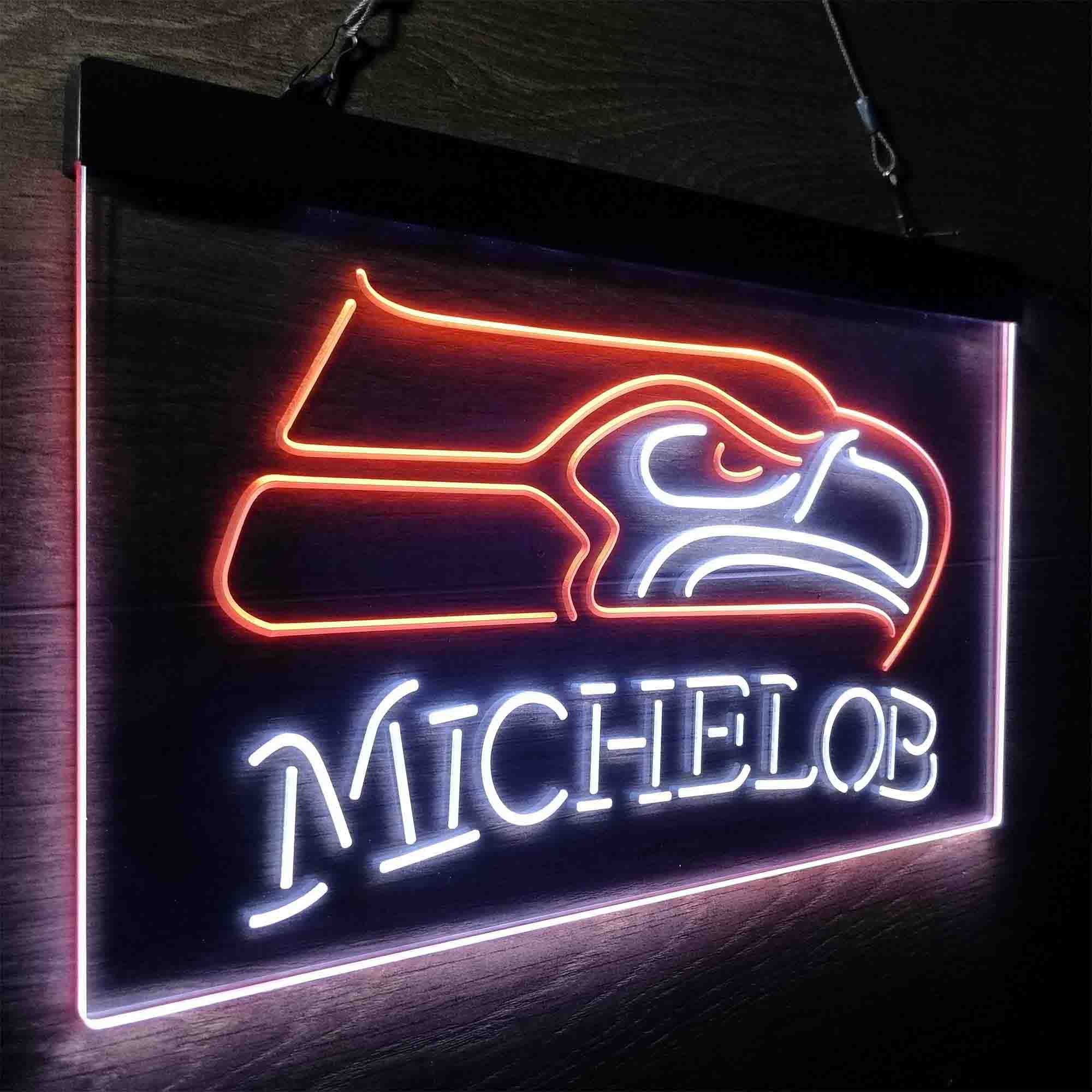 Michelob Bar Seattle Seahawks Est. 1976 Neon-Like LED Sign - Image 17