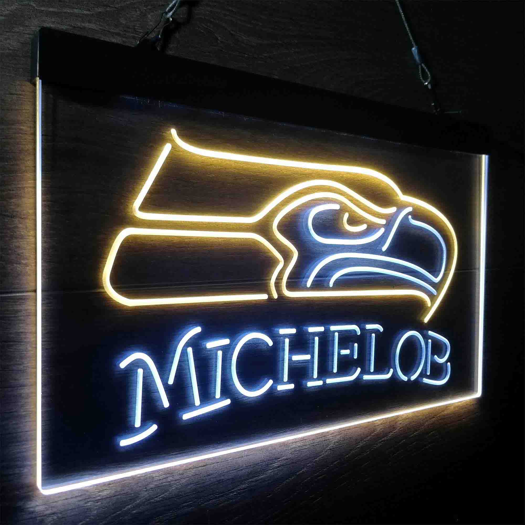 Michelob Bar Seattle Seahawks Est. 1976 Neon-Like LED Sign - Image 18