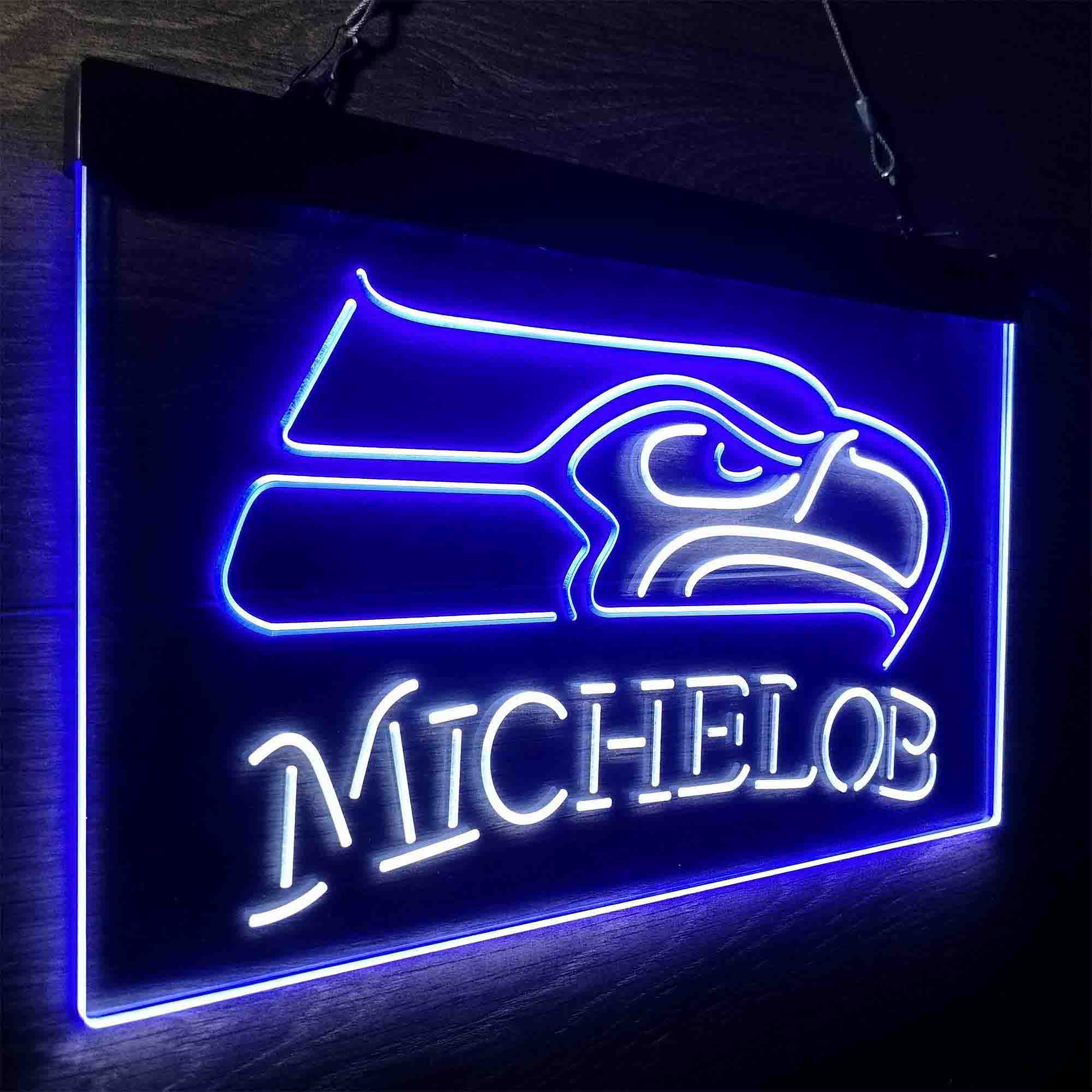 Michelob Bar Seattle Seahawks Est. 1976 Neon-Like LED Sign - Image 21
