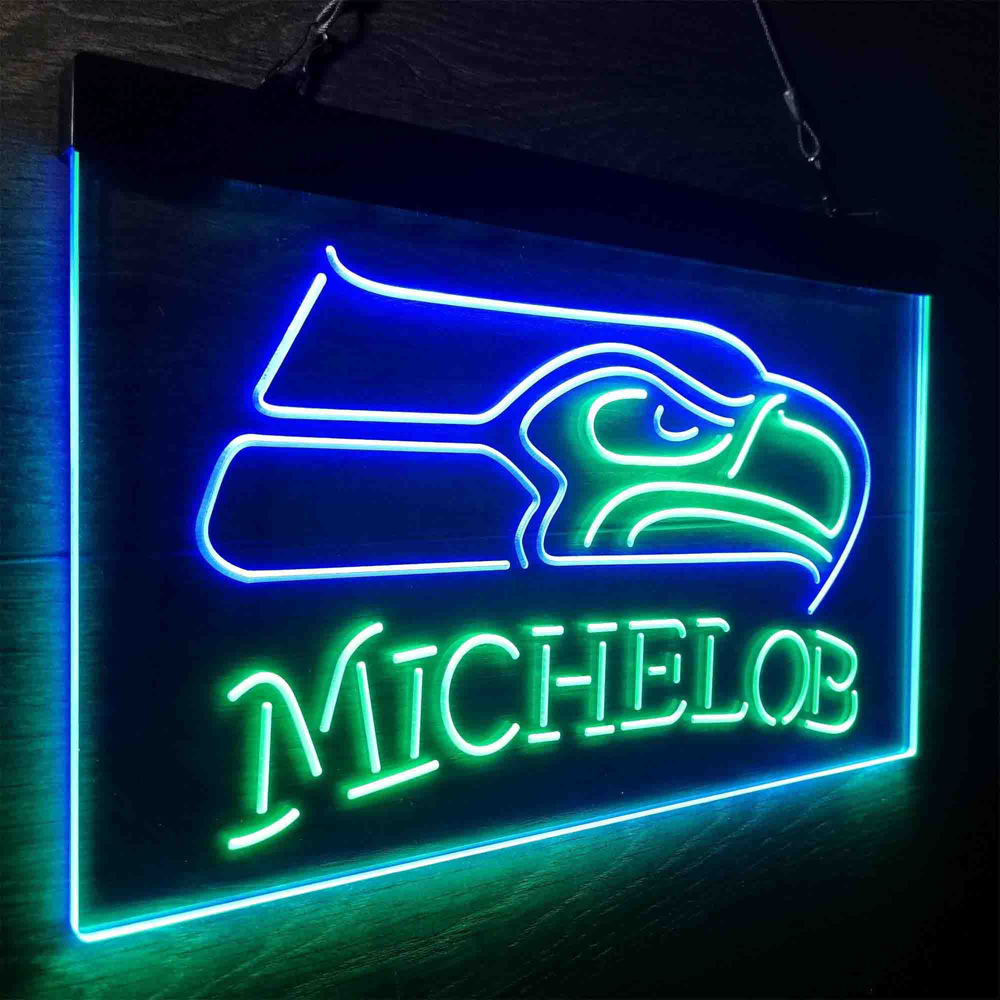 Michelob Bar Seattle Seahawks Est. 1976 Neon-Like LED Sign - Image 22