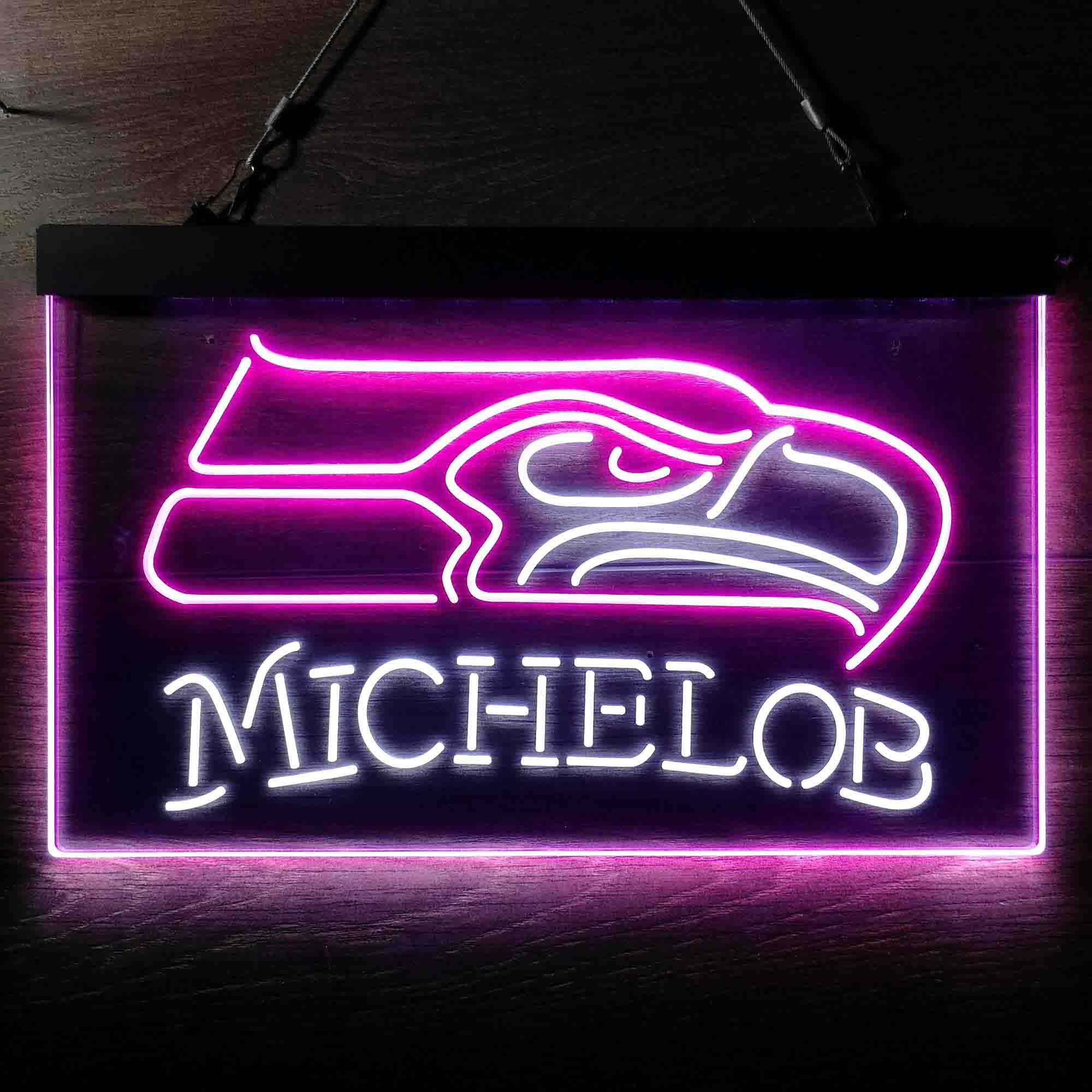 Michelob Bar Seattle Seahawks Est. 1976 Neon-Like LED Sign - Image 7