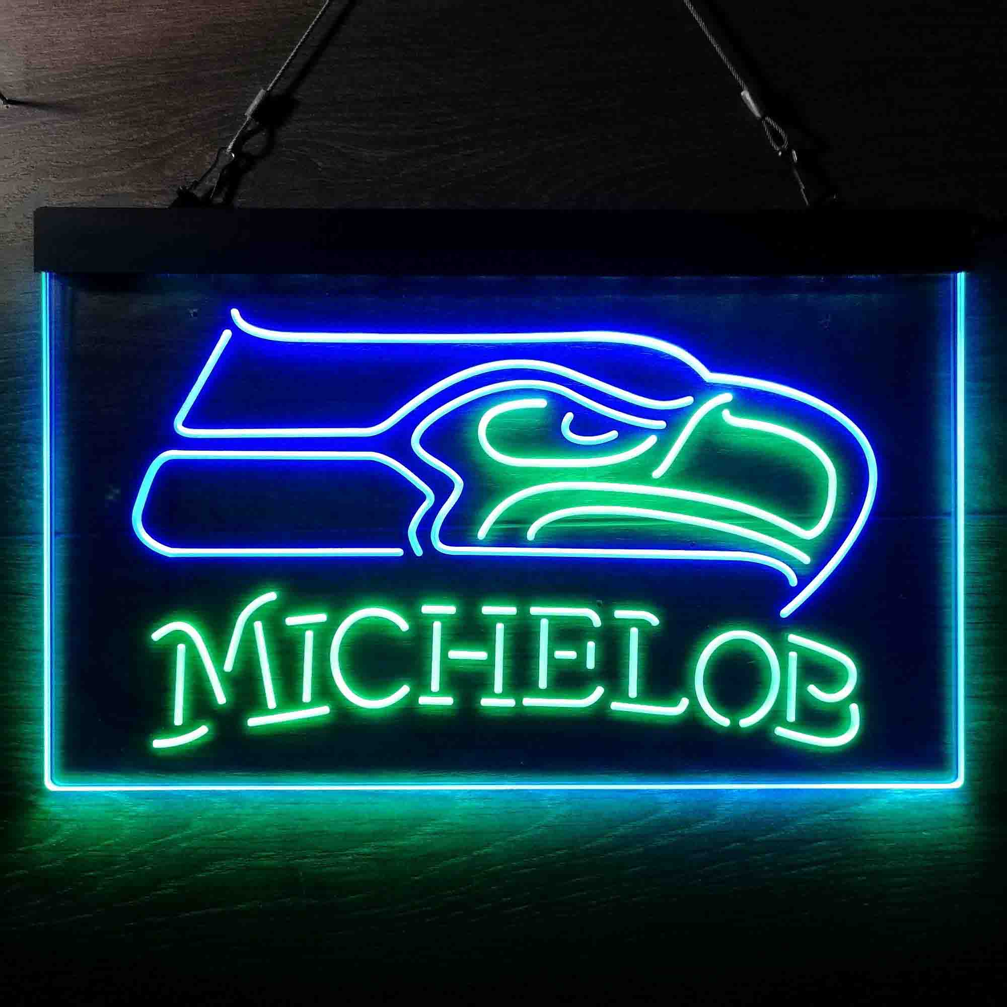 Michelob Bar Seattle Seahawks Est. 1976 Neon-Like LED Sign - Image 9