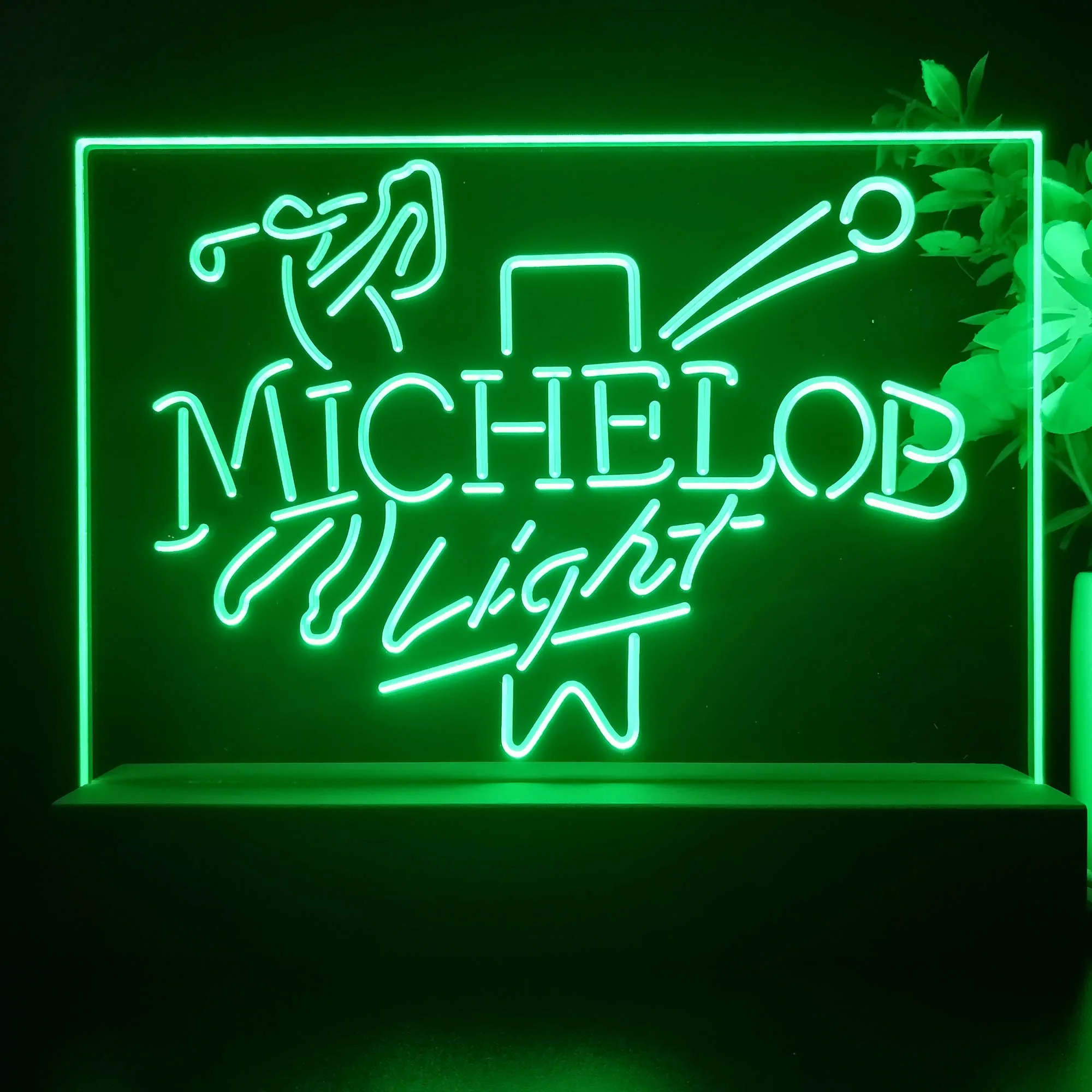 Michelob Light Beer Golf Bar Neon Sign Pub Bar Lamp - Image 3