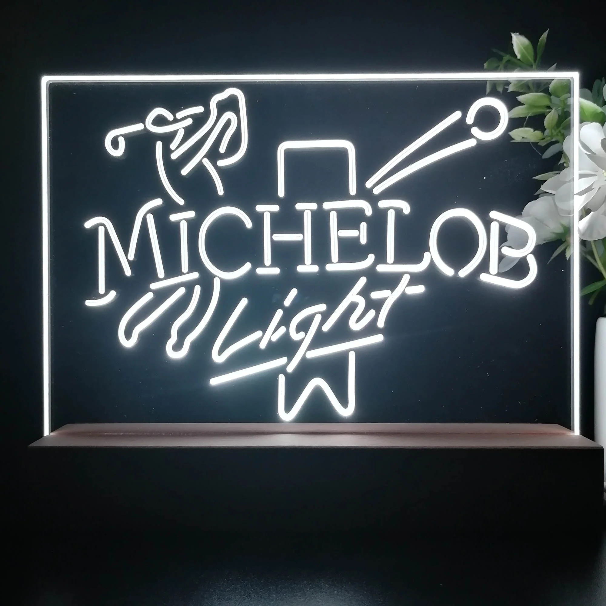 Michelob Light Beer Golf Bar Neon Sign Pub Bar Lamp - Image 4
