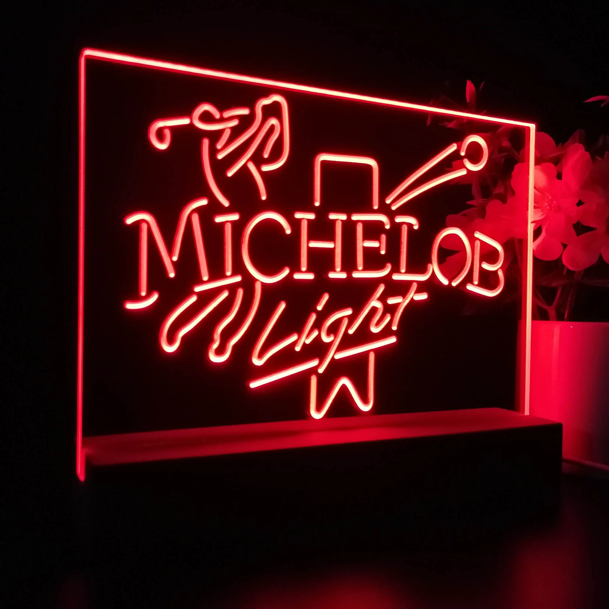 Michelob Light Beer Golf Bar Neon Sign Pub Bar Lamp - Image 6
