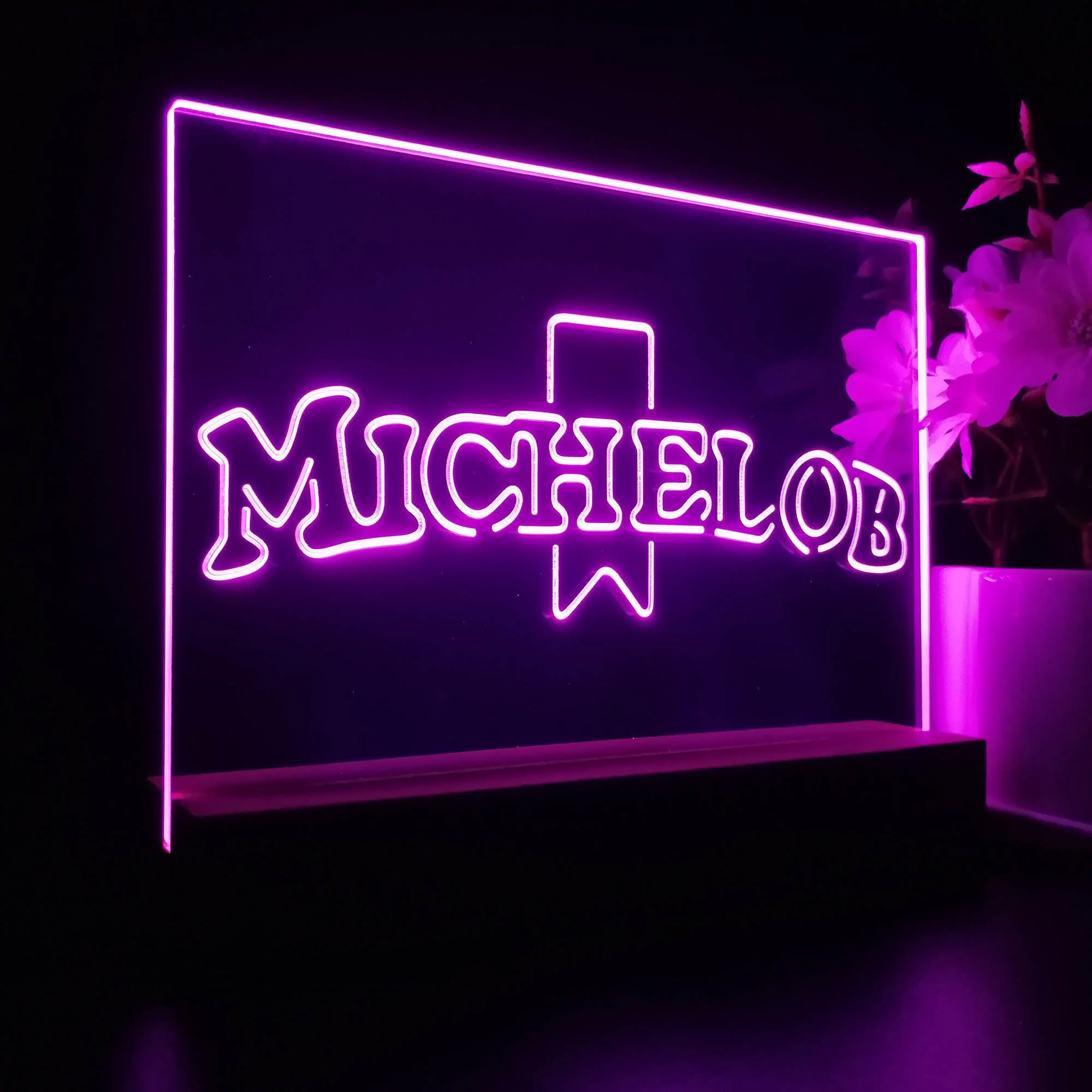 Michelob Logo Neon Sign Pub Bar Lamp - Image 5
