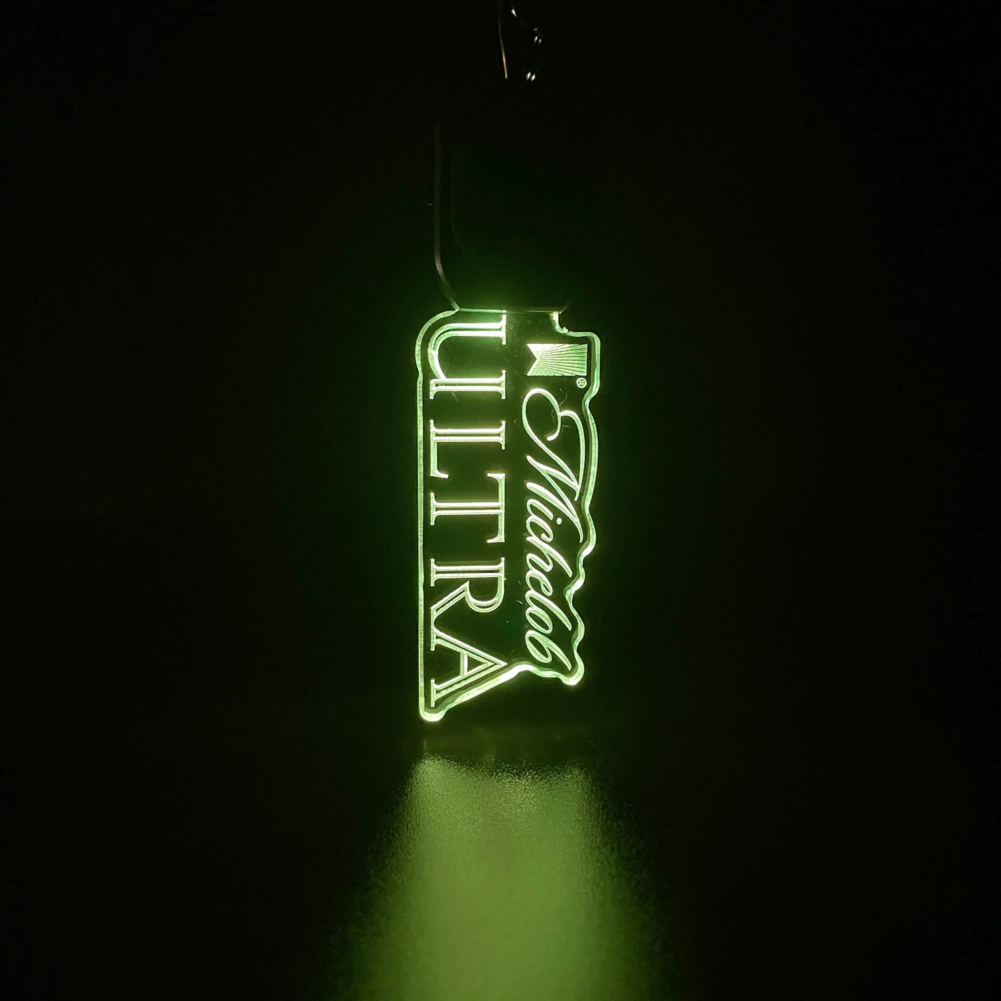 Michelob ultra LED Light Acrylic Keychain , Christmas Tree Ornament - Image 3