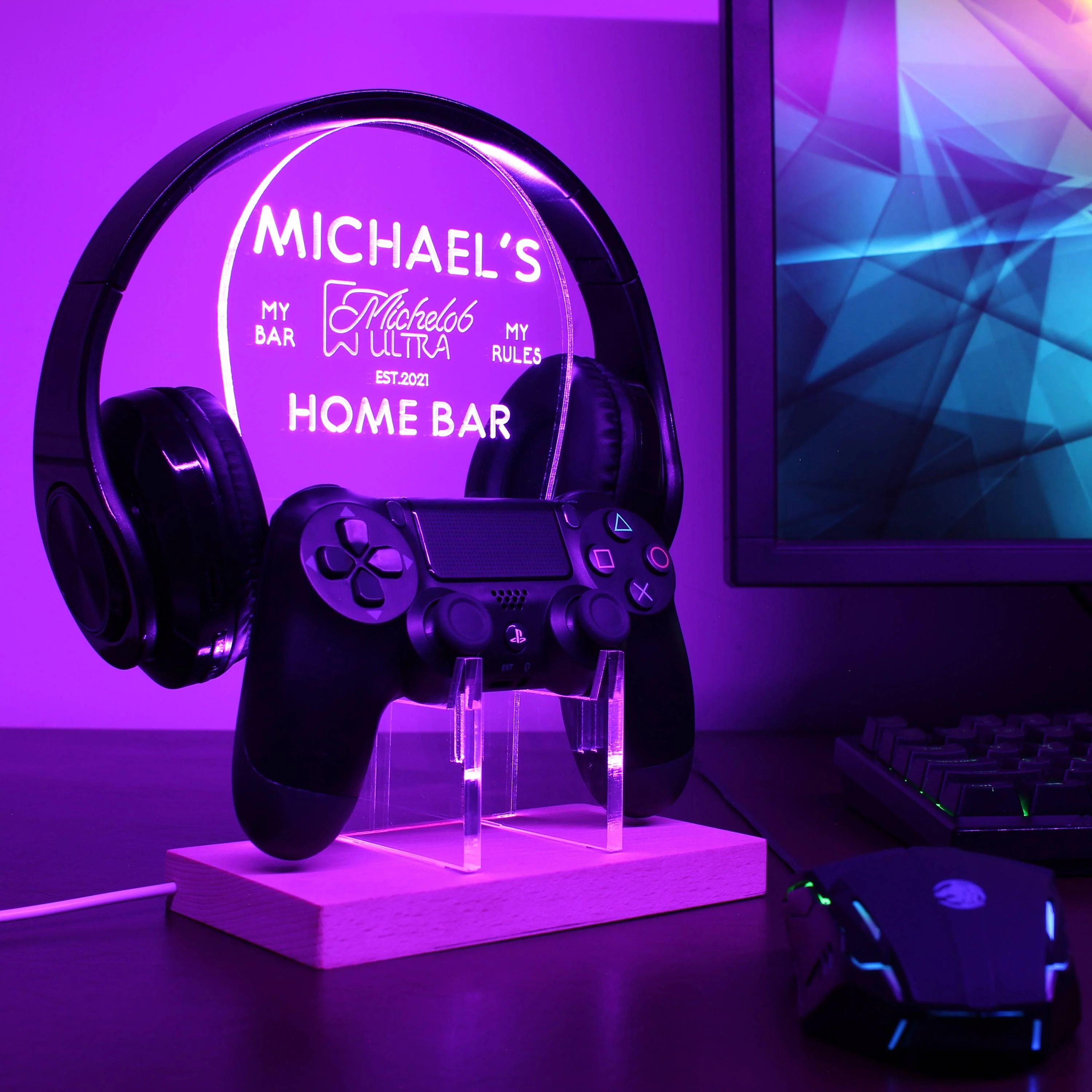 Michelob Ultra RGB LED Gaming Headset Controller Stand - Image 2