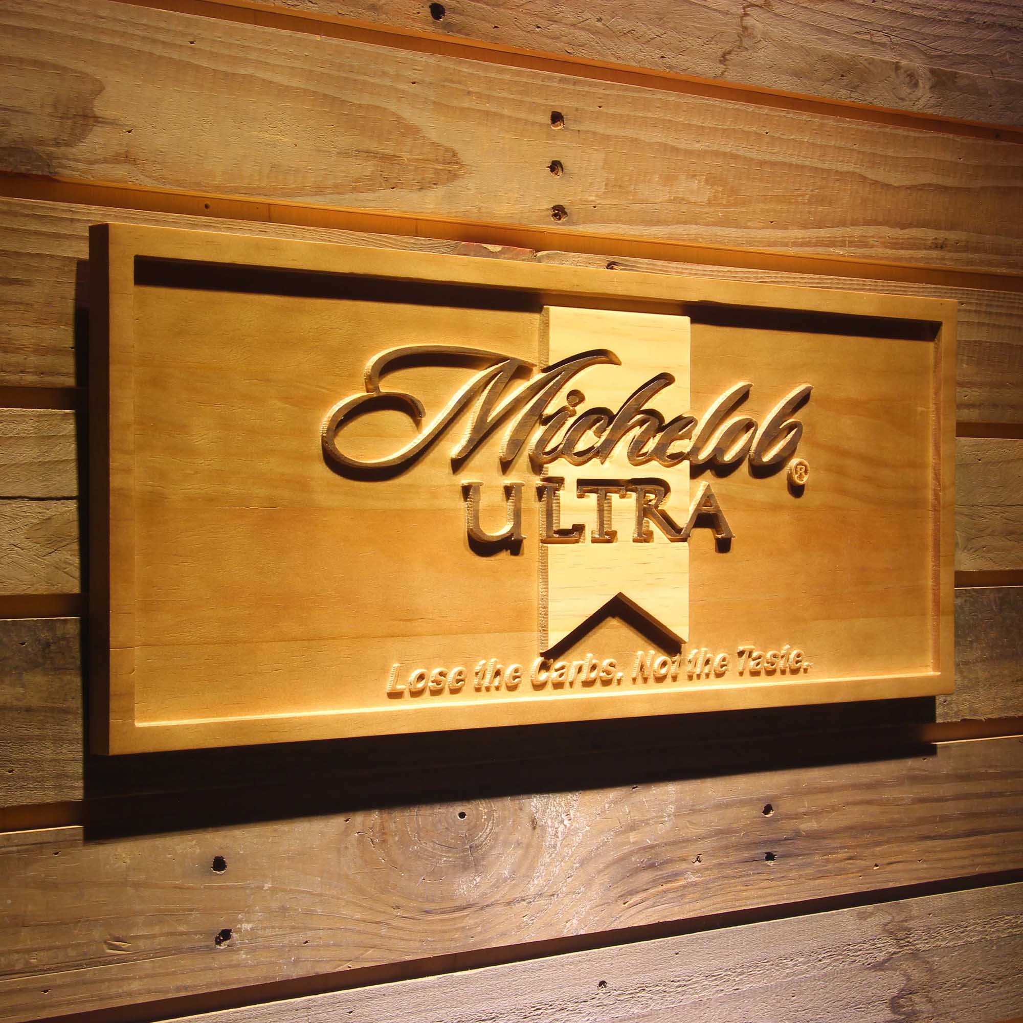 Michelob 3D Solid Wooden Craving Sign - Image 2