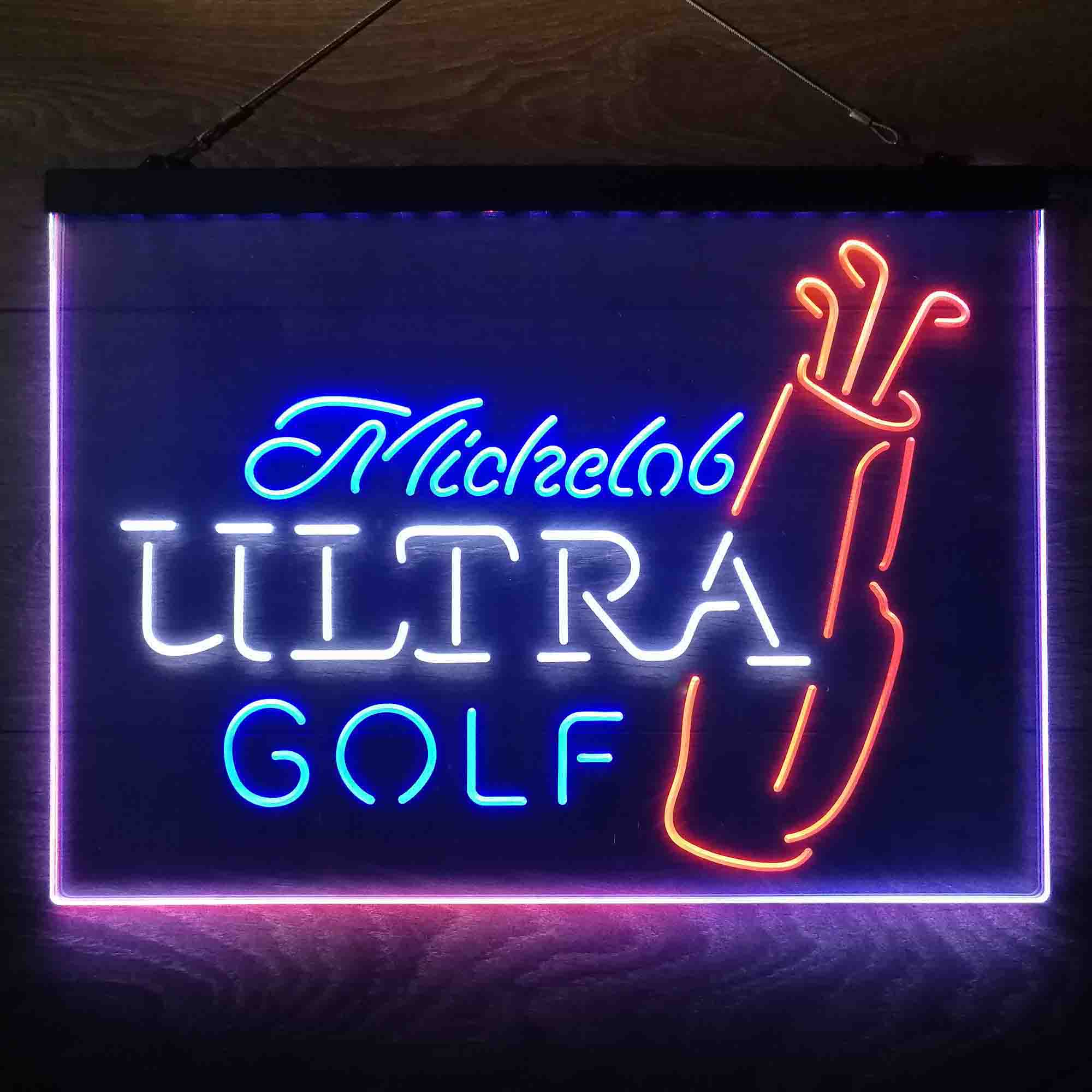 Michelob Ultra Golf Bag Neon 3-Color LED Sign - Image 12
