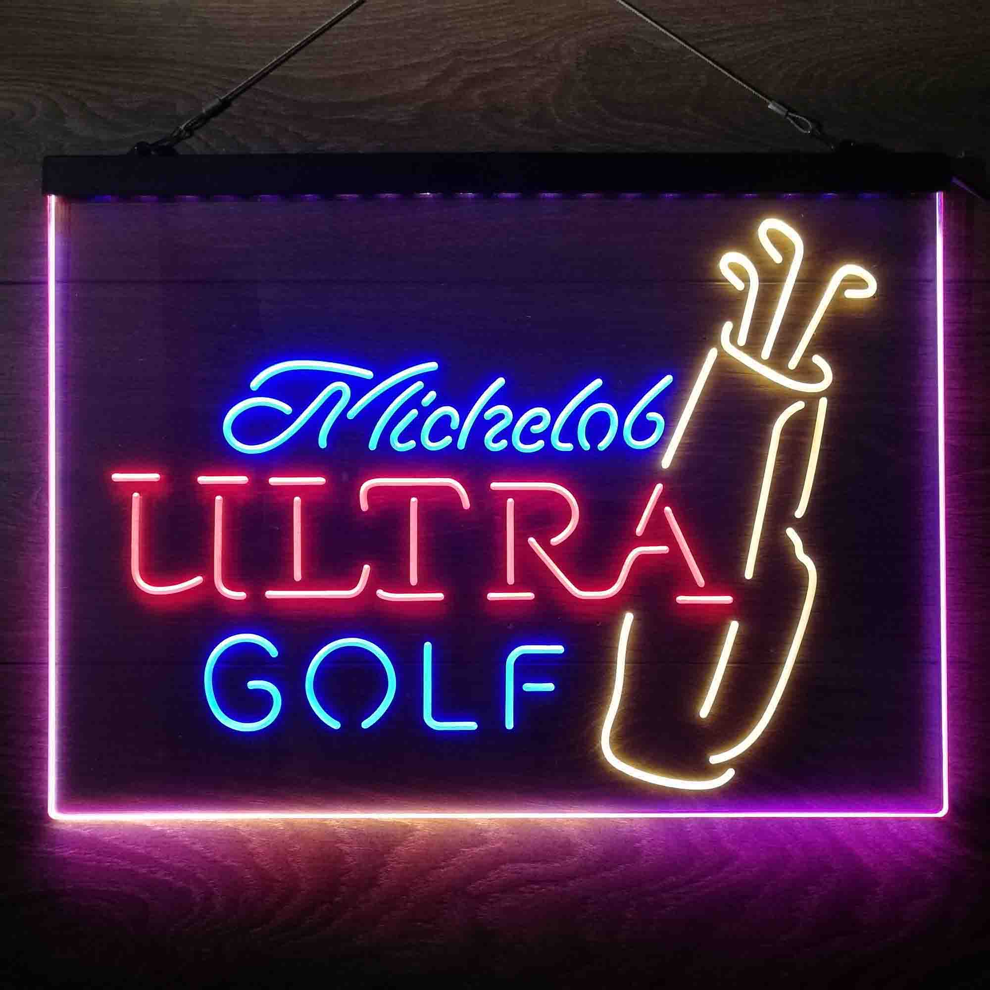 Michelob Ultra Golf Bag Neon 3-Color LED Sign - Image 4