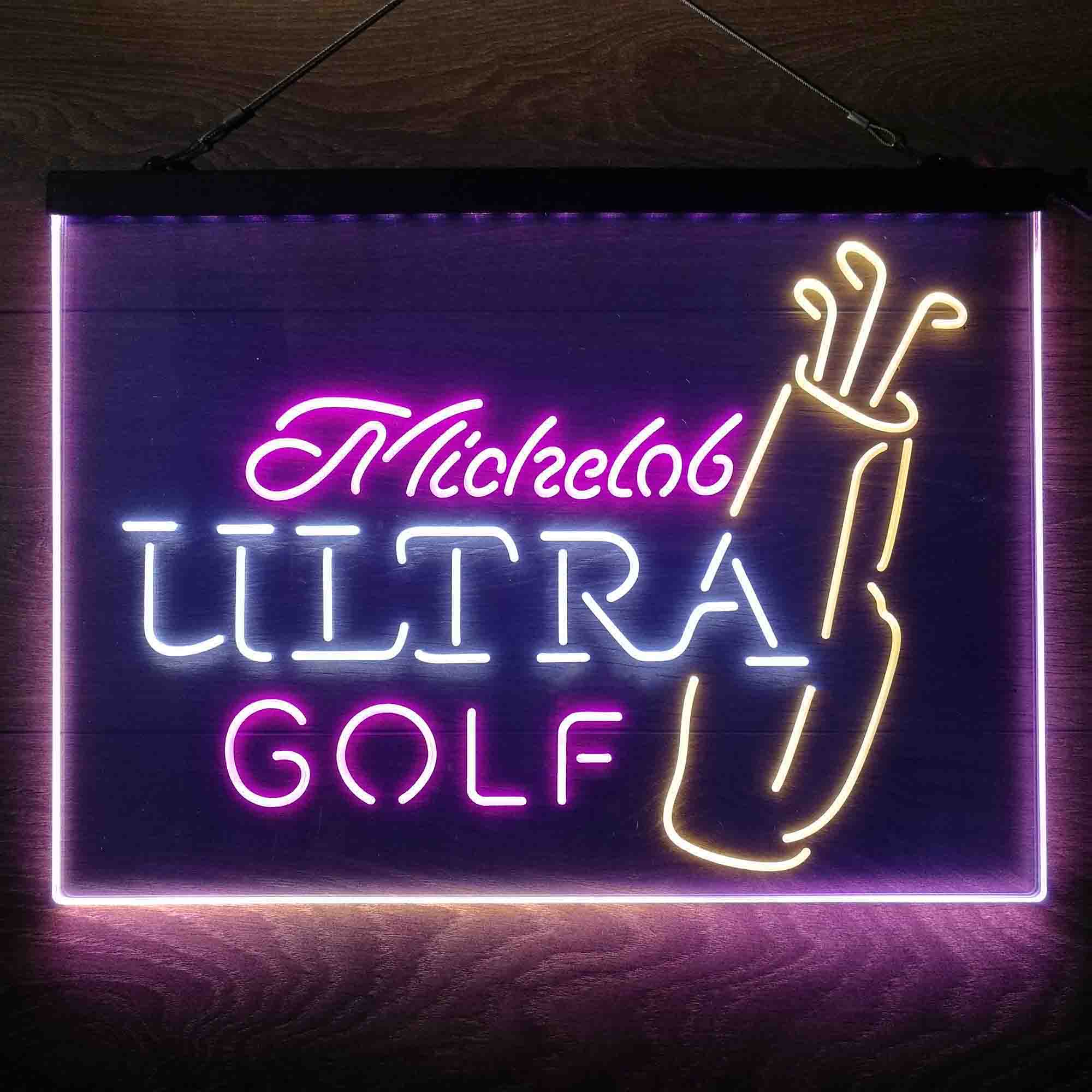 Michelob Ultra Golf Bag Neon 3-Color LED Sign - Image 7