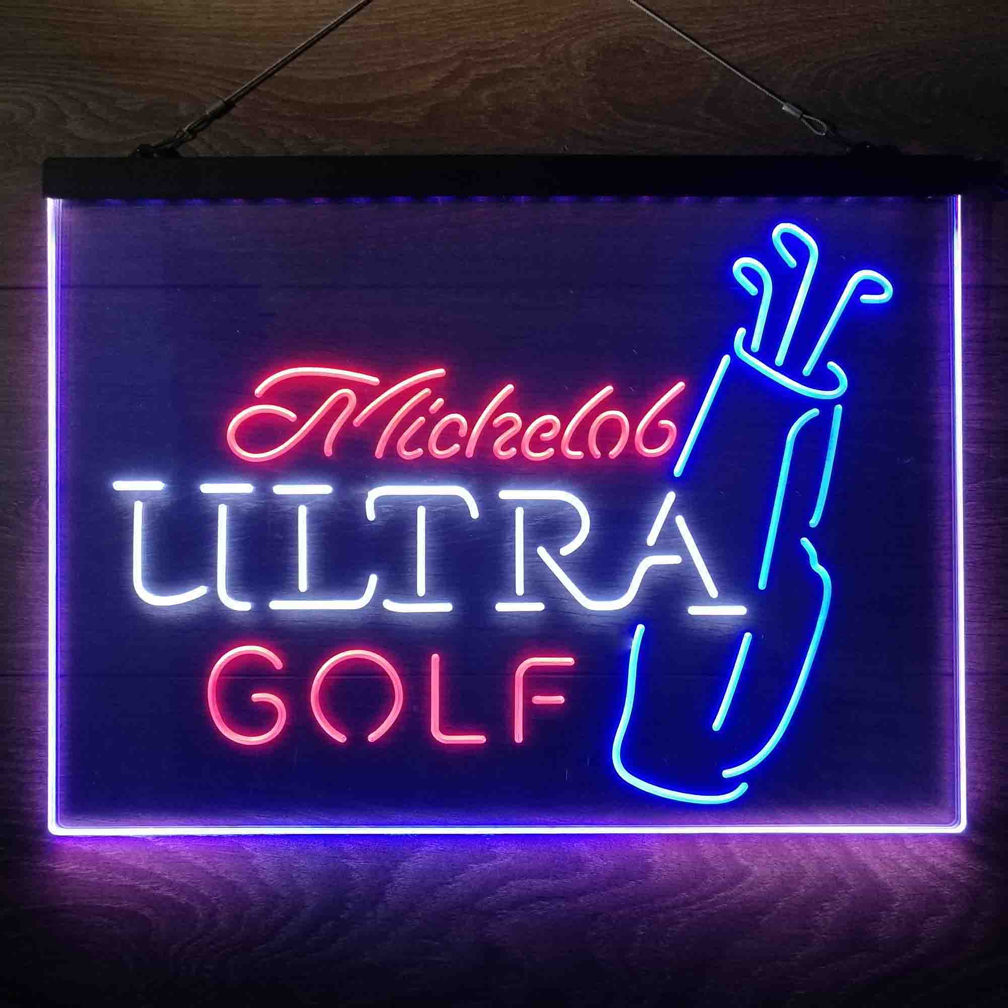 Michelob Ultra Golf Bag Neon 3-Color LED Sign - Image 8