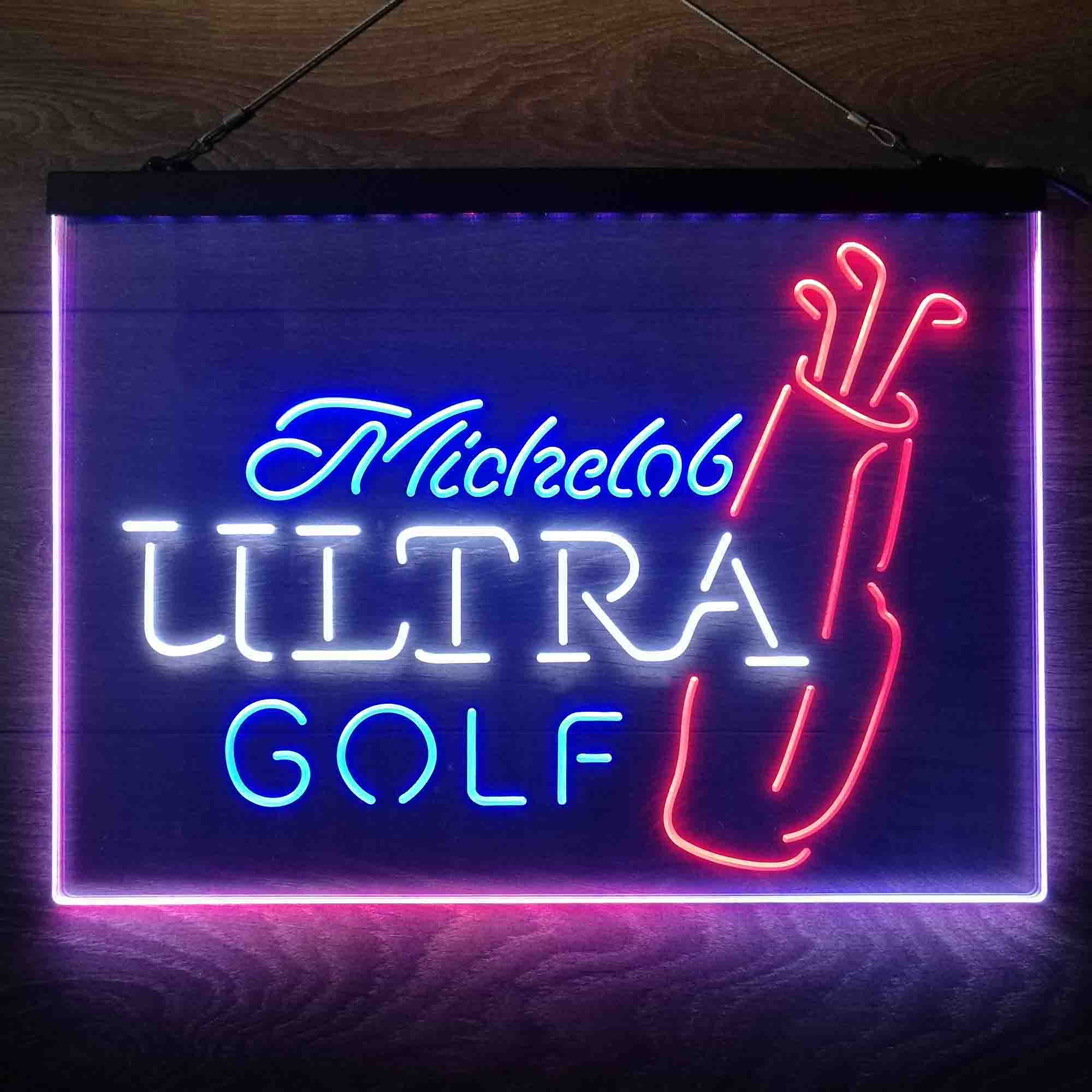 Michelob Ultra Golf Bag Neon 3-Color LED Sign - Image 9