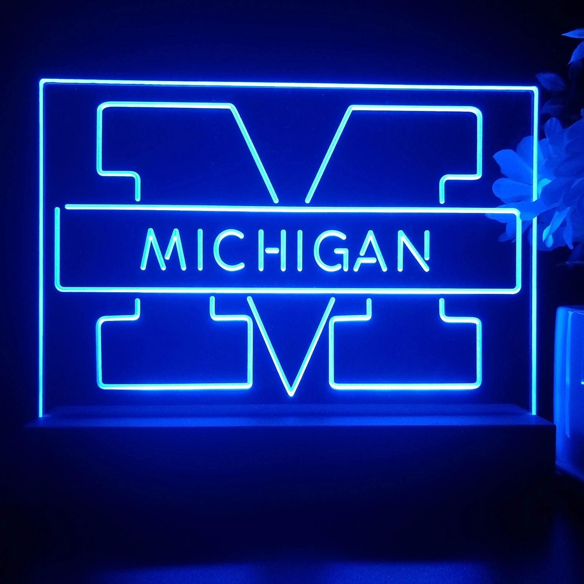 Michigan Wolverines Night Light Pub Bar Lamp - Image 2