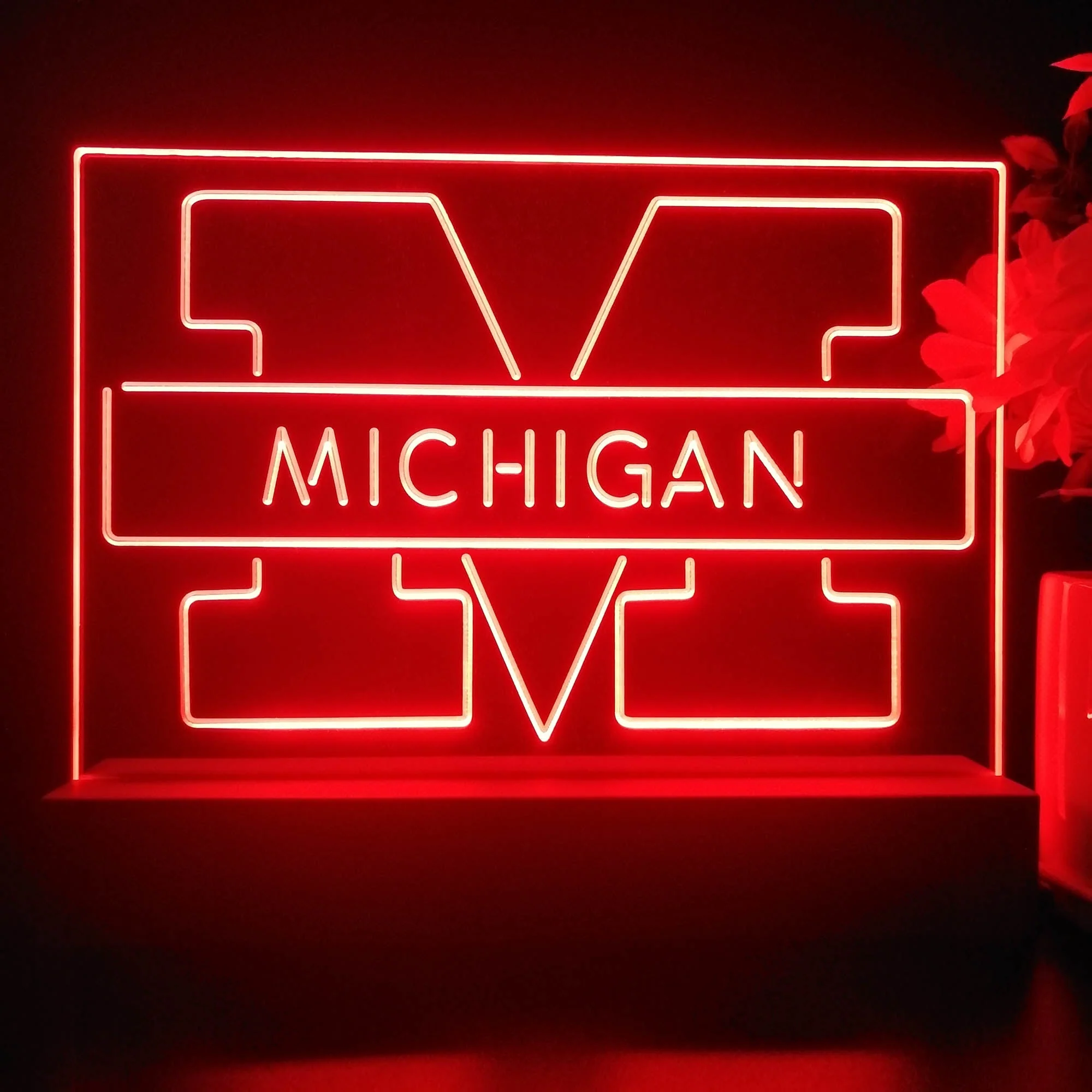 Michigan Wolverines Night Light Pub Bar Lamp - Image 4