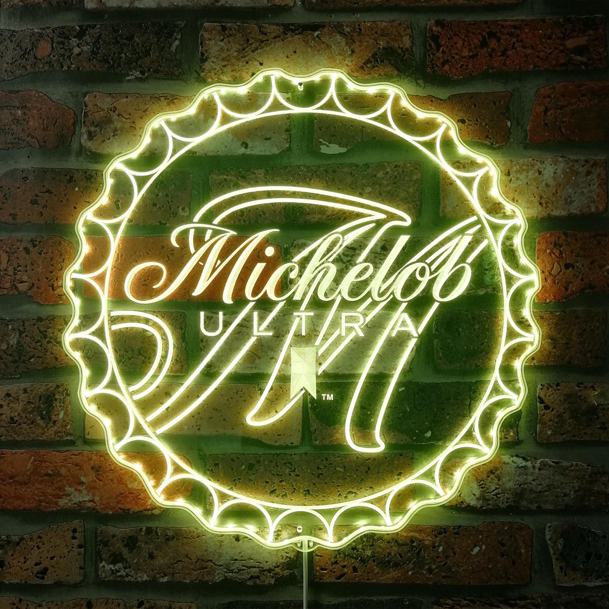 Michlob Ultra Bottle Cap Neon LED Sign with Dynamic RGB Colors - Image 7
