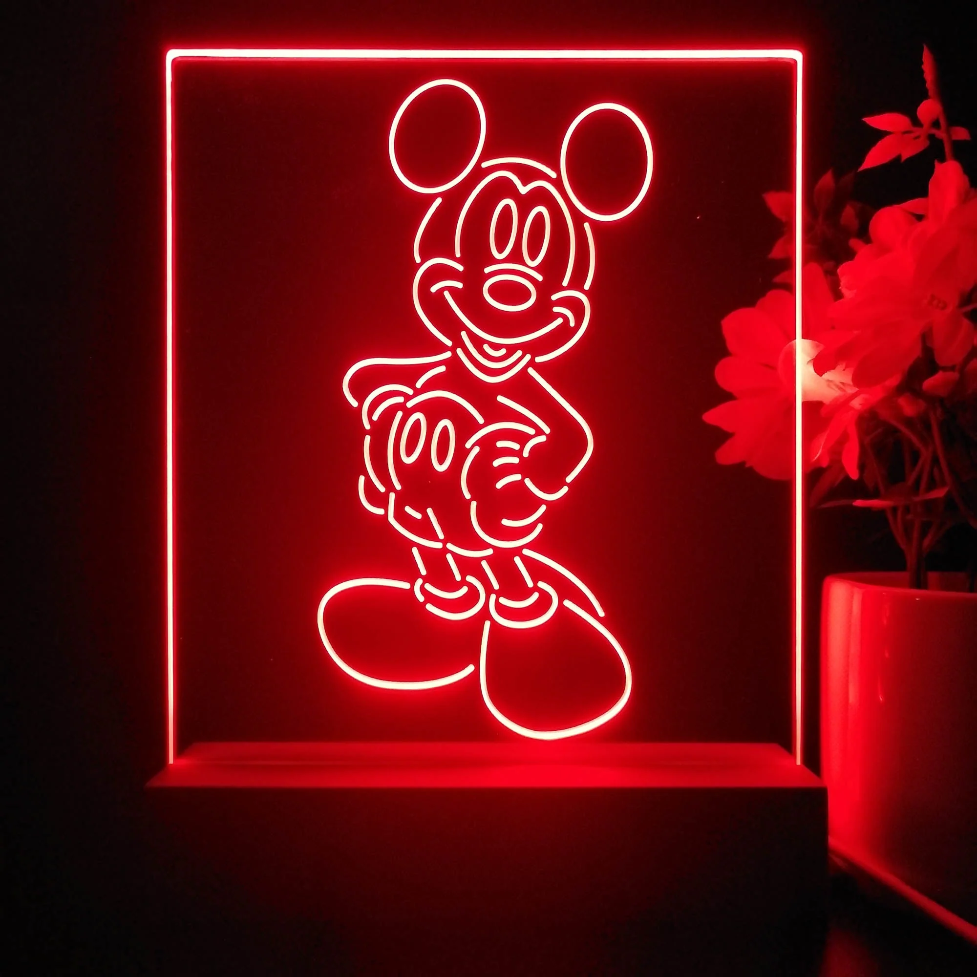 Mickey Mouse Kids Room 3D Illusion Night Light Desk Lamp