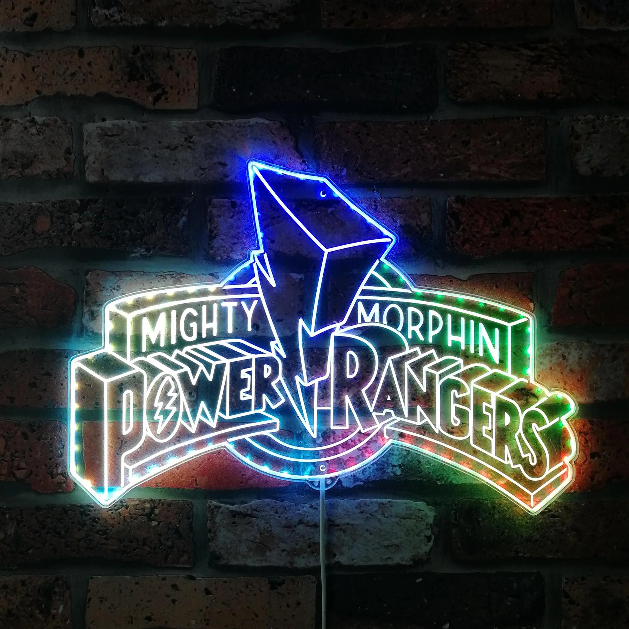 Mighty Morphin Power of Rangers Neon LED Sign with Dynamic RGB Colors