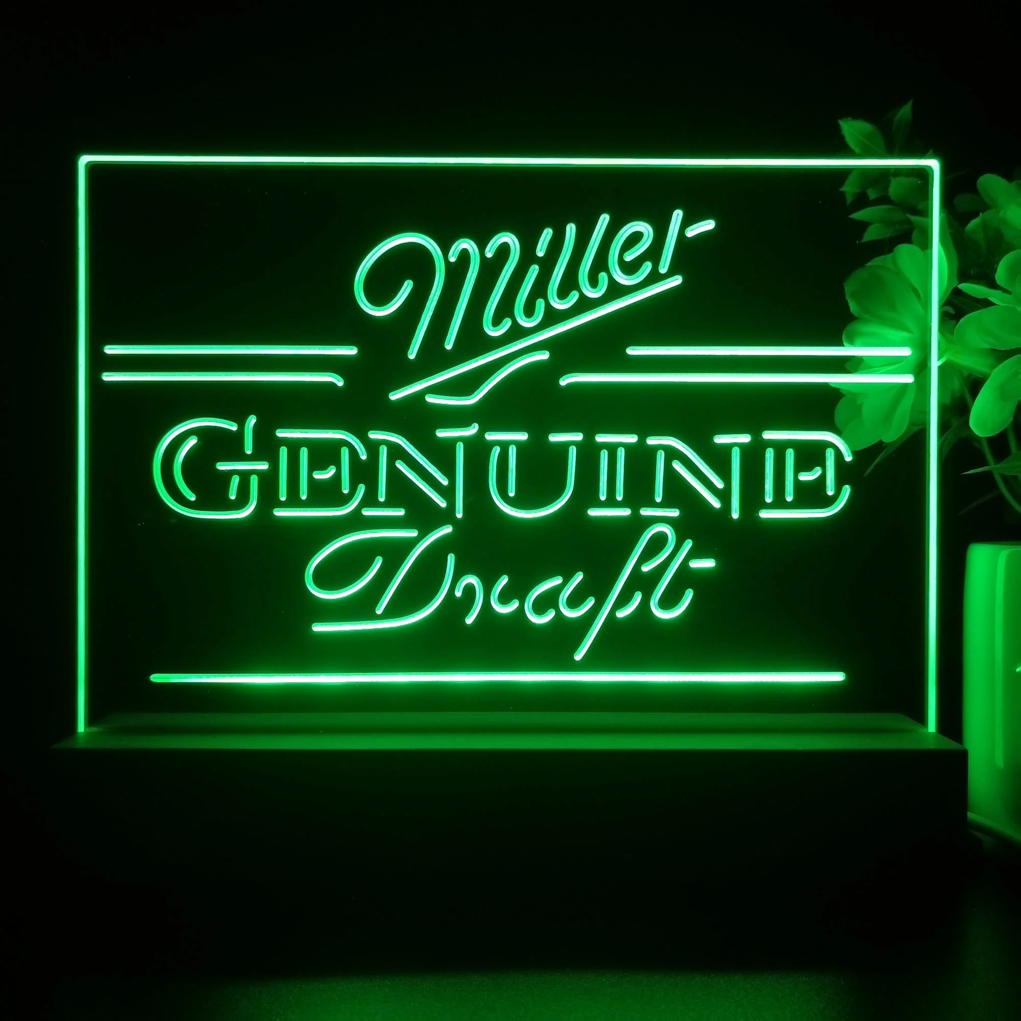 Miller Genuine Draft Neon Sign Pub Bar Lamp - Image 2