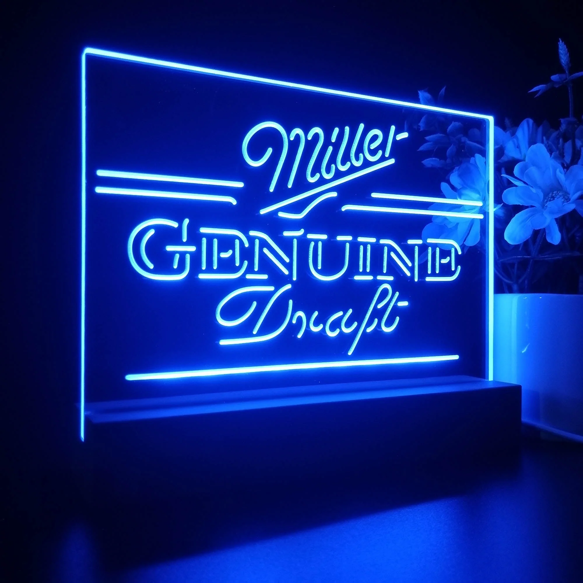 Miller Genuine Draft Neon Sign Pub Bar Lamp - Image 5