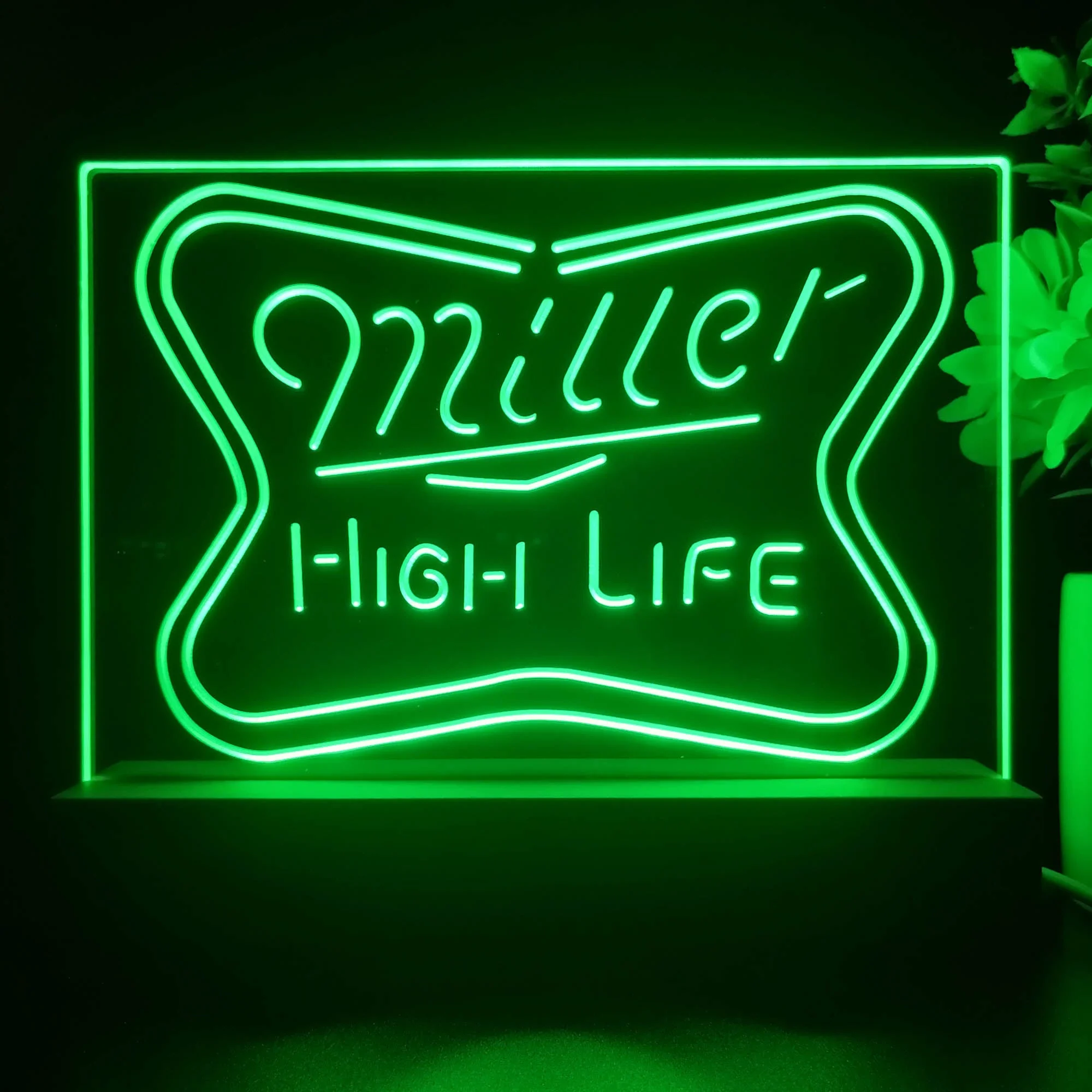 Miller High Life Beer Neon Sign Pub Bar Lamp - Image 2