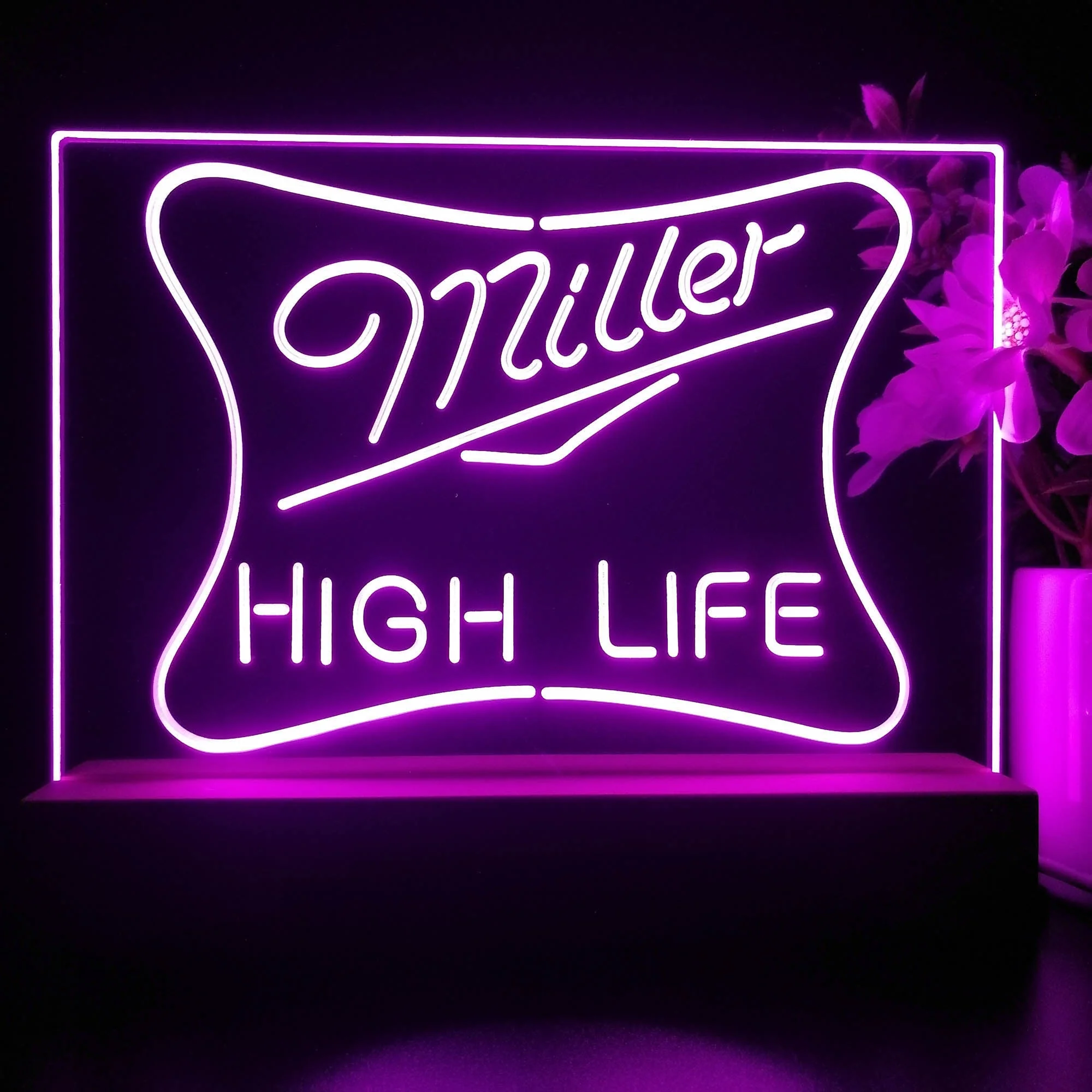 Miller High Life Beer Neon Sign Pub Bar Lamp