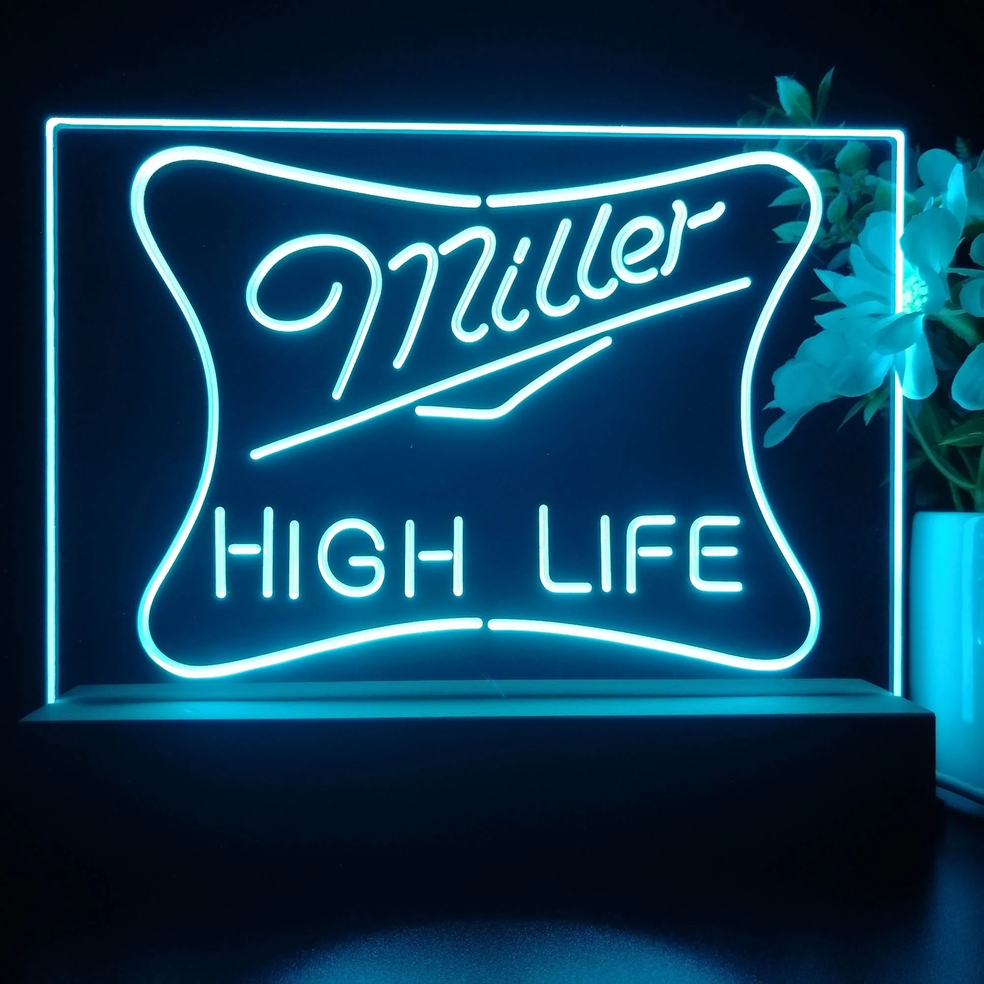 Miller High Life Beer Neon Sign Pub Bar Lamp - Image 2